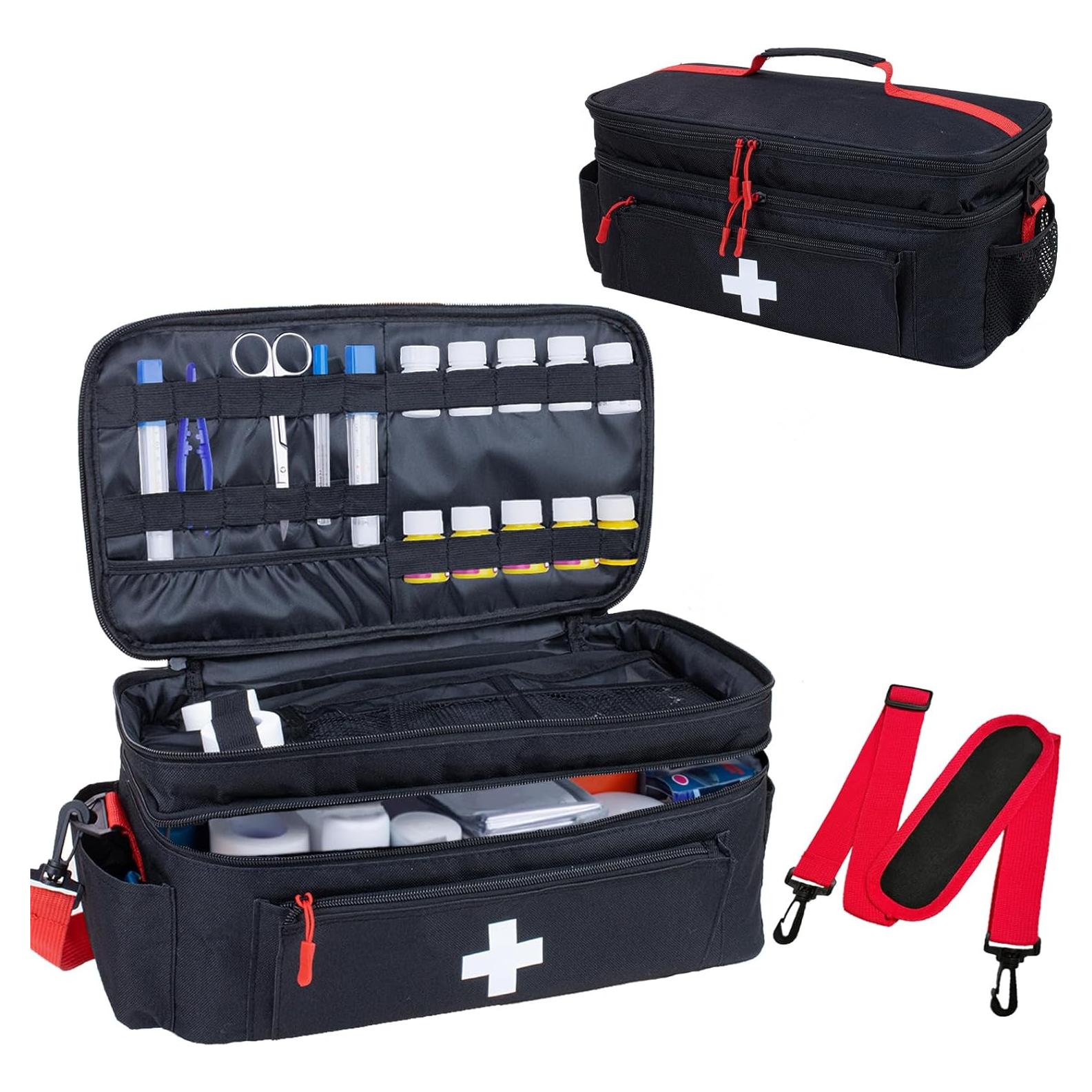 Bolsa de Primeros Auxilios Grande ALSLEA Negra 40.6x24.1x17.8 cm