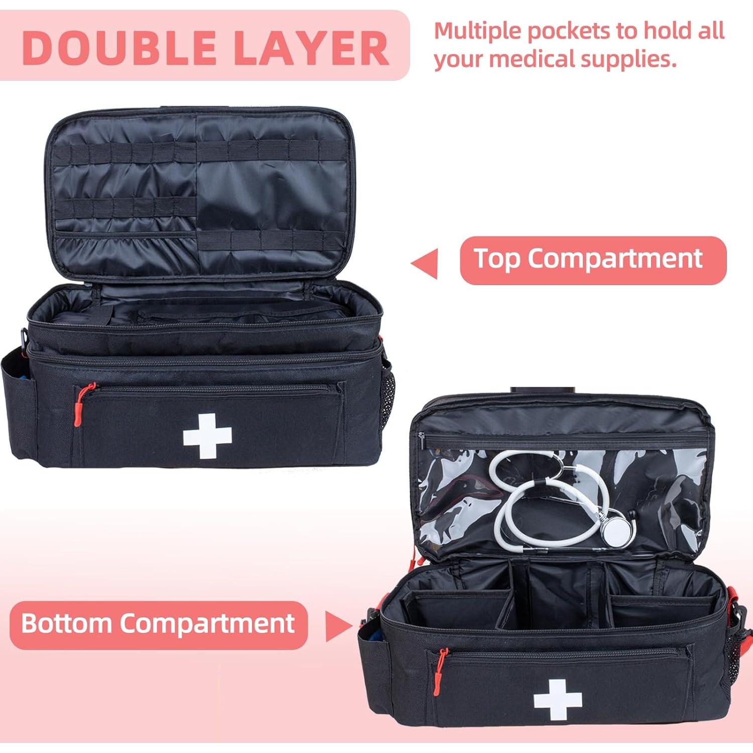 Bolsa de Primeros Auxilios Grande ALSLEA Negra 40.6x24.1x17.8 cm