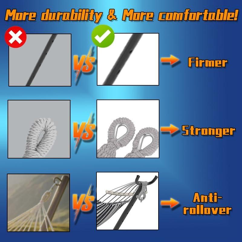 Hamaca Doble ANAGOO Portátil 227 kg para Interiores y Exteriores