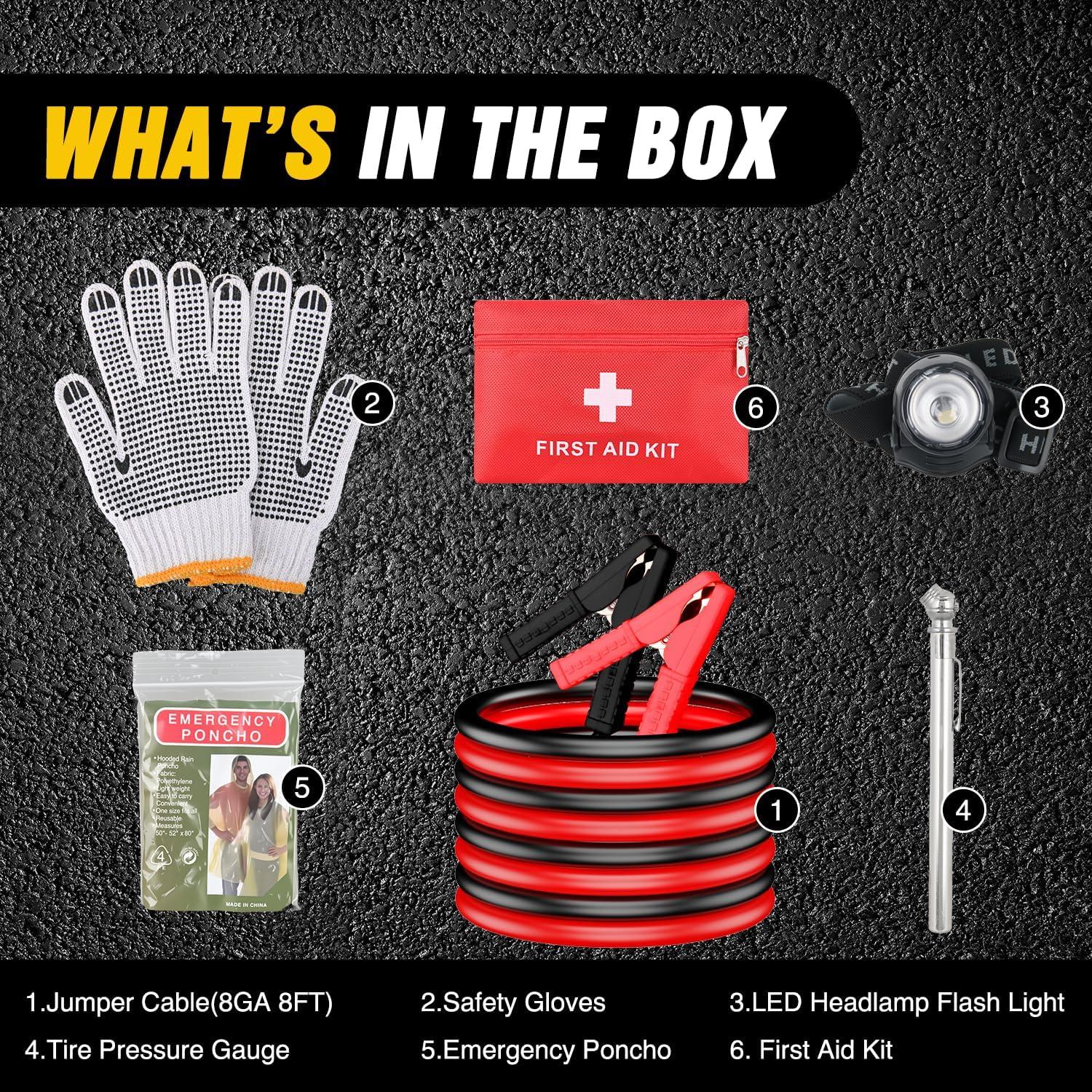 Kit de Emergencia para Automóvil Nilight 10170K con Primeros Auxilios