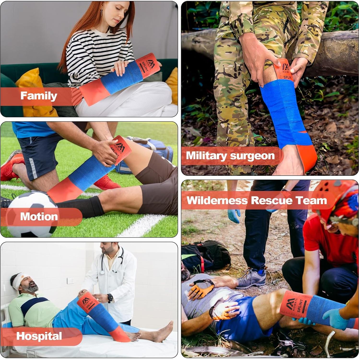 Férula de Primeros Auxilios AID MATE 91.4 cm Naranja-Gris