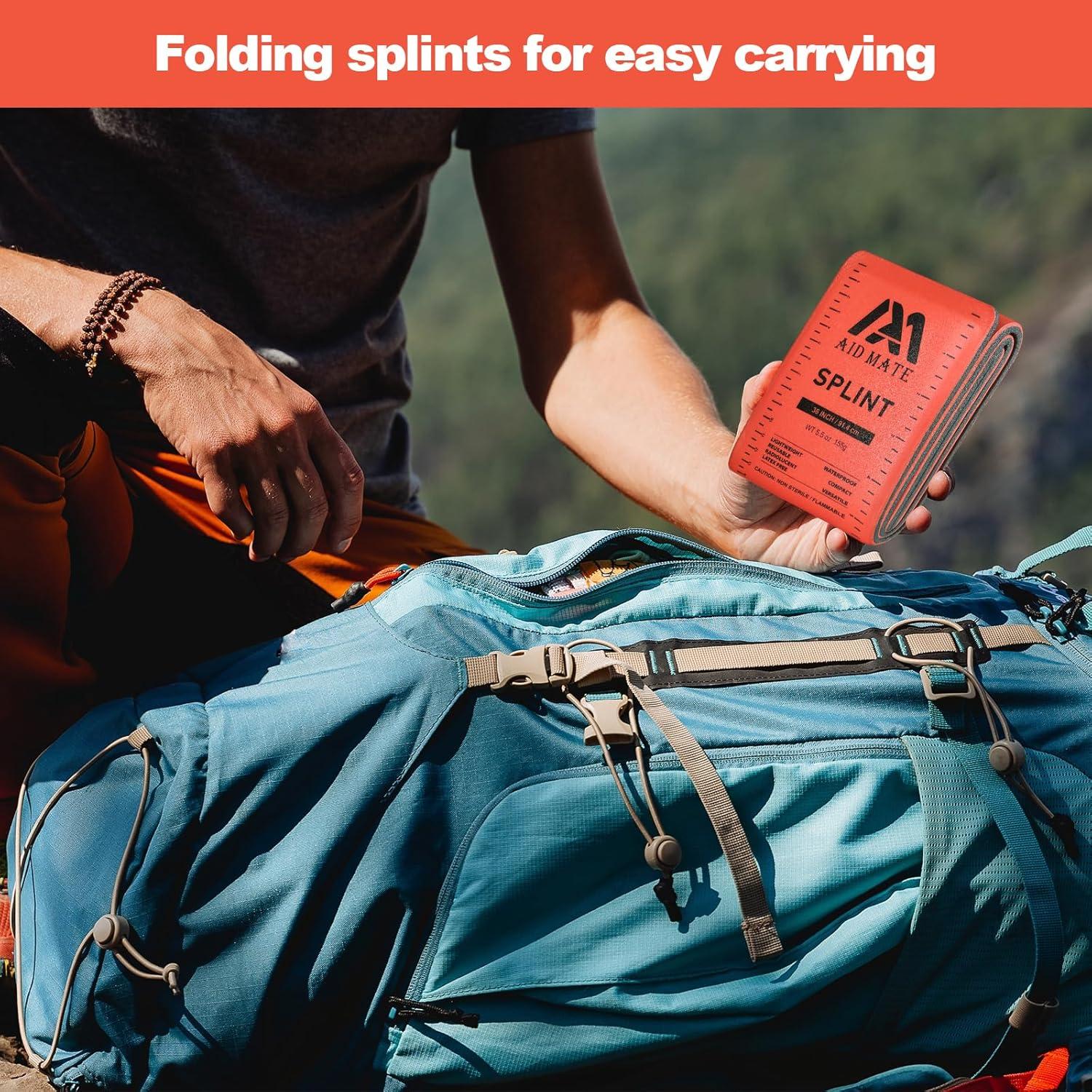 Férula de Primeros Auxilios AID MATE 91.4 cm Naranja-Gris