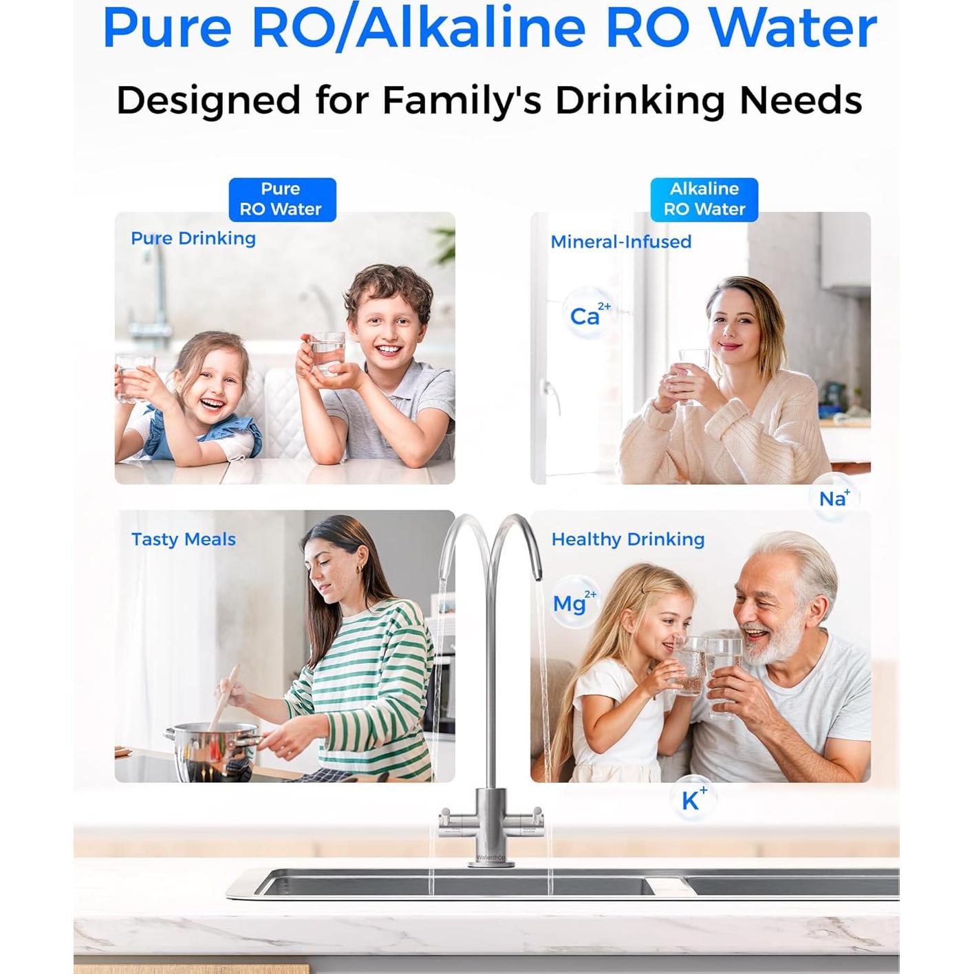 Filtro de Agua Waterdrop WD-T4 Ósmosis Inversa 1700 LPD