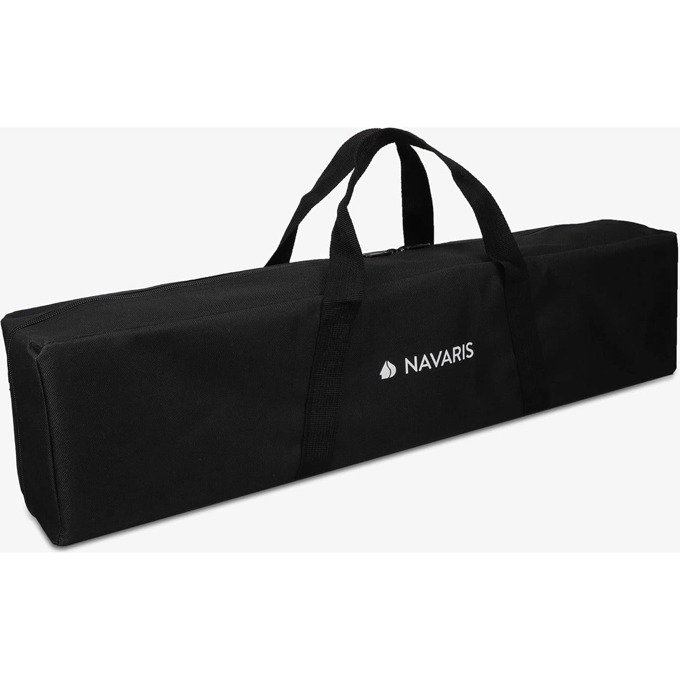 Mesa Plegable Portátil Navaris de Bambú - Altura Ajustable 65 cm