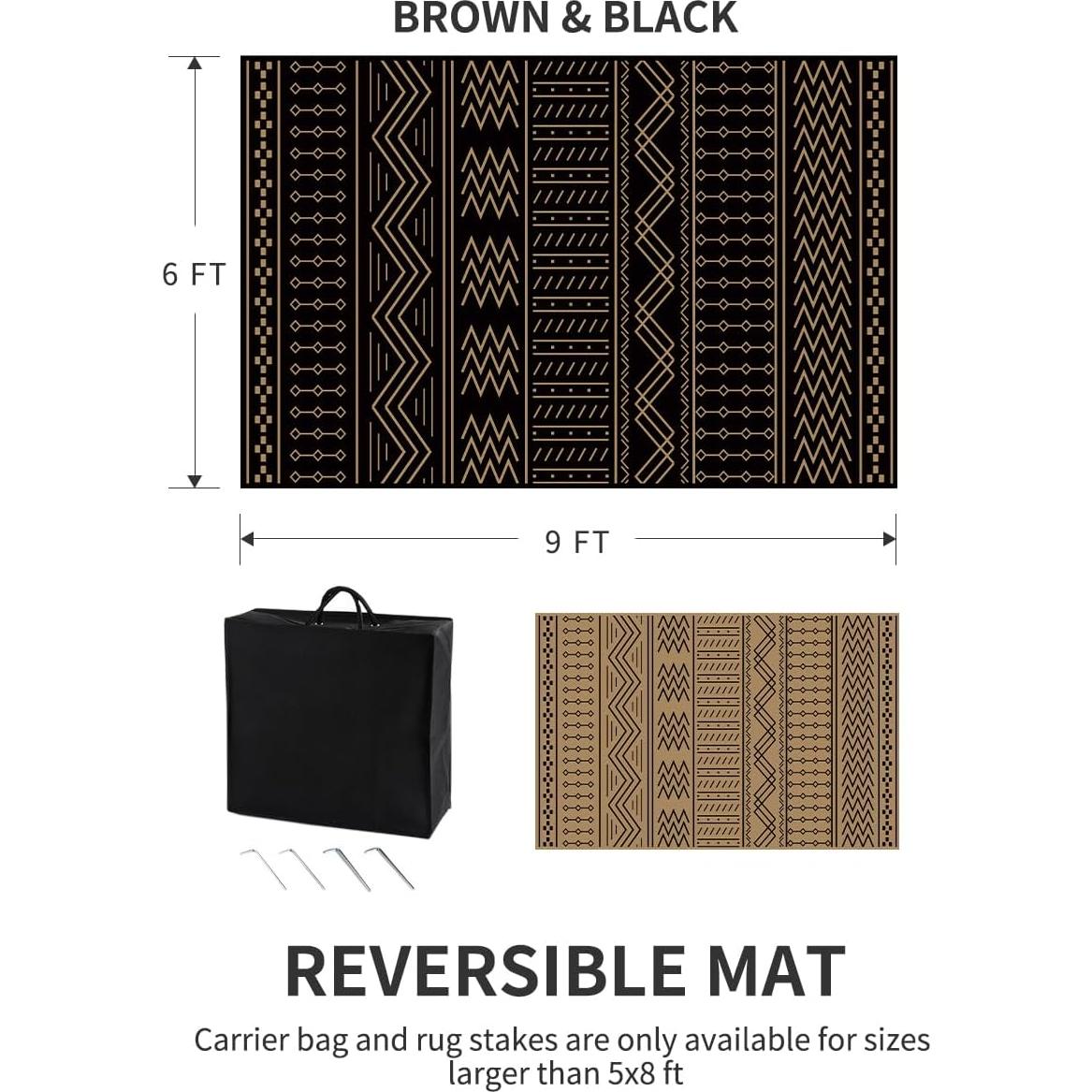 Alfombra Exterior COCOER 1.81kg 274x182cm Impermeable Reversible