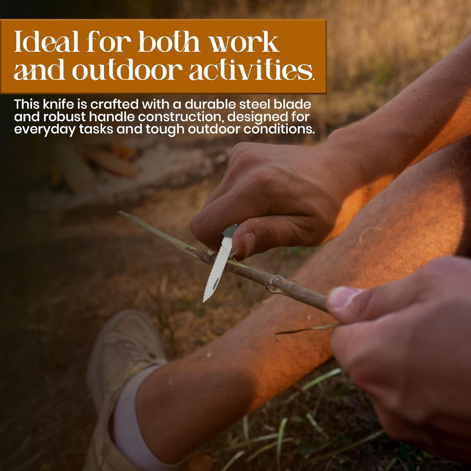 Rite Edge 3.25" 2-Blade Pocket Knife - Knife with Serrated 440 Stainless Steel Blades, ABS Handle, Lightweight Everyday Carry Folding Pocket Knife - Black