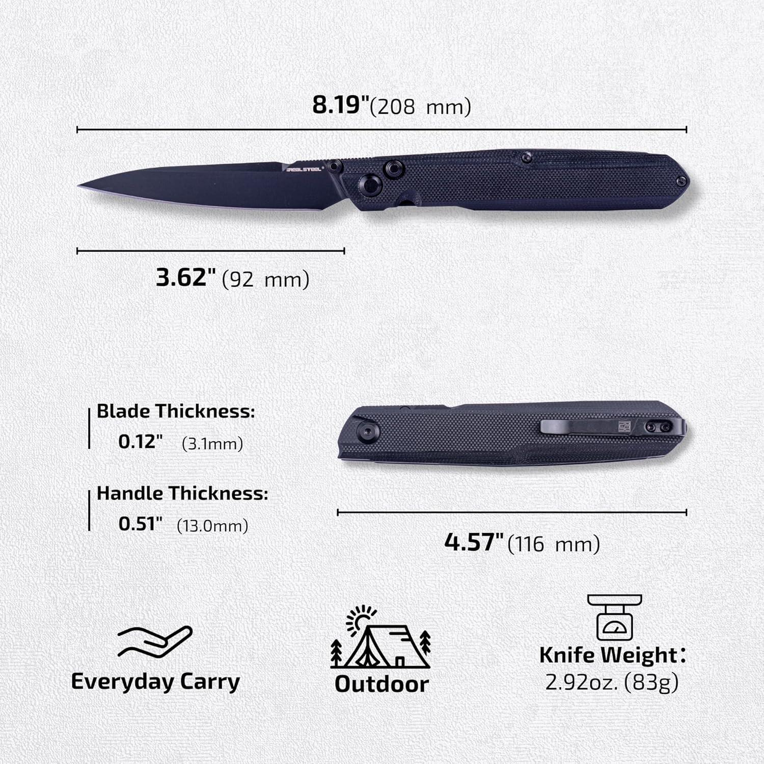 Cuchillo Plegable REALSTEEL G5 Metamorph 9 cm Acero Inoxidable