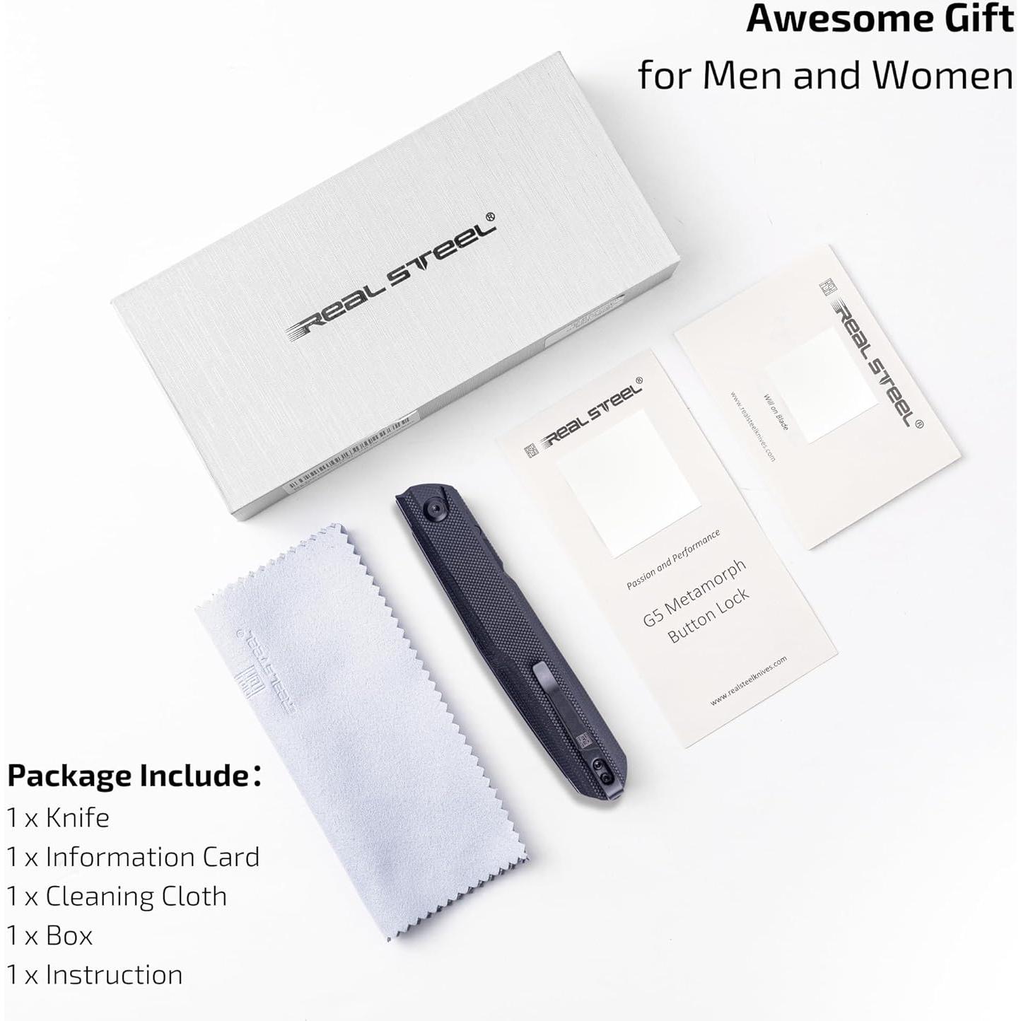 Cuchillo Plegable REALSTEEL G5 Metamorph 9 cm Acero Inoxidable