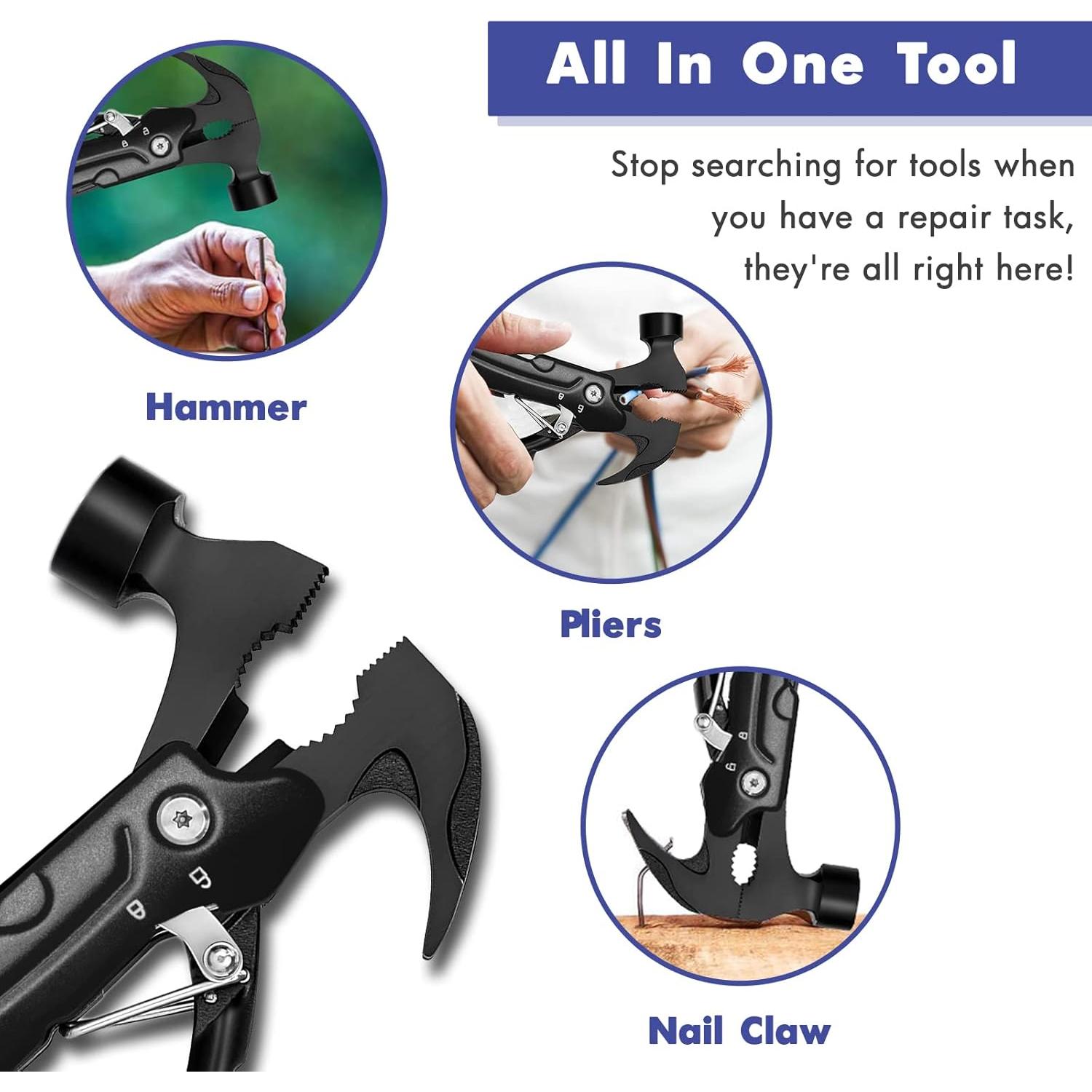 Martillo Multiherramienta 12 en 1 MeeGaier con Caja de Regalo