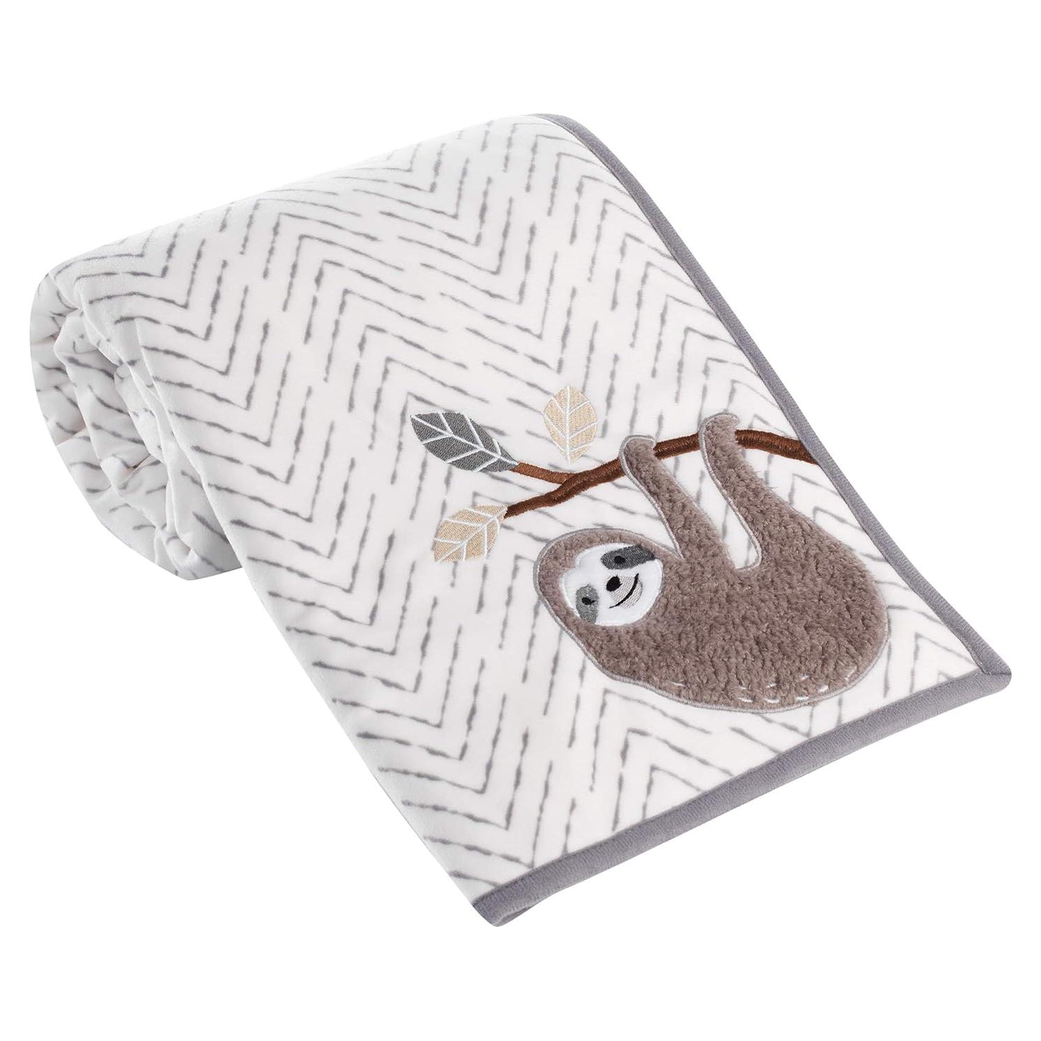 Manta de bebé Lambs & Ivy Chevron Gris 76x102 cm