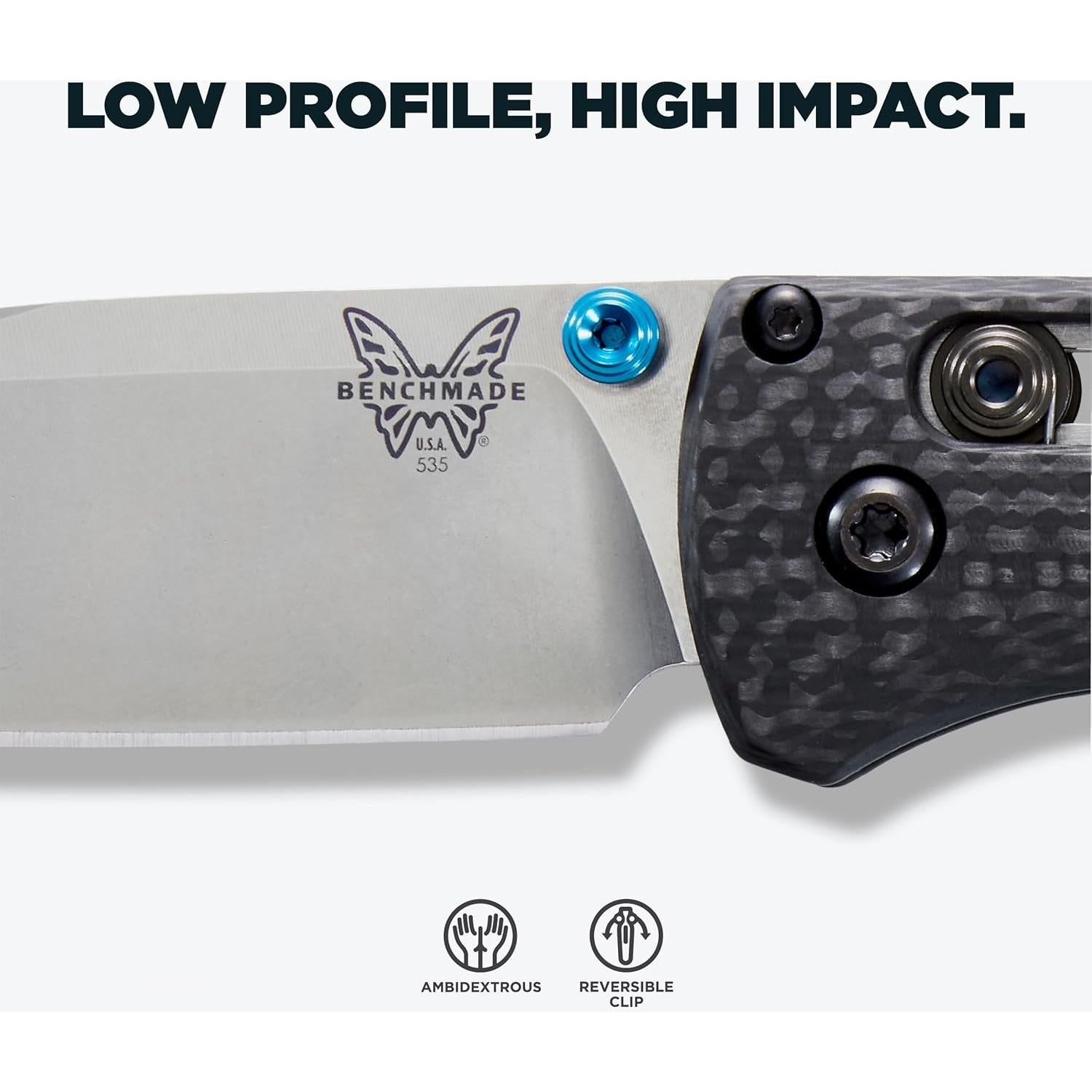 Cuchillo EDC Benchmade Bugout 535-3 Fibra de Carbono 18.93cm