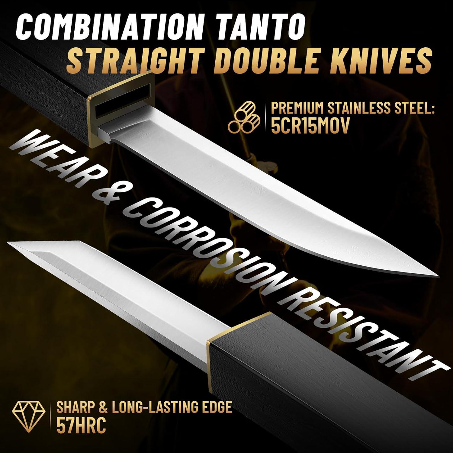 Conjunto de cuchillos Moontay Mini Katana Tanto - 24.9 cm