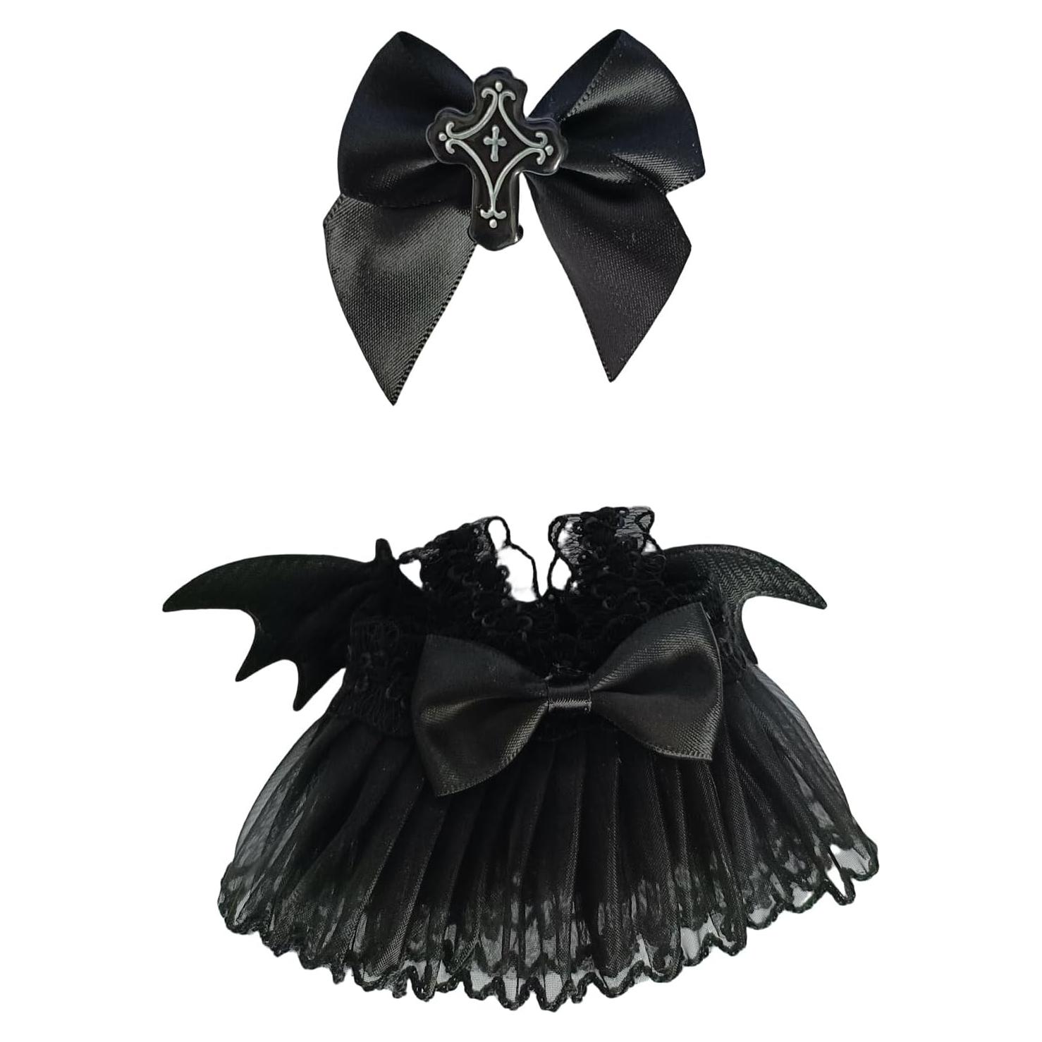 Conjunto de Ropa para Muñecas 17cm JSLOVFLO Vestido Negro