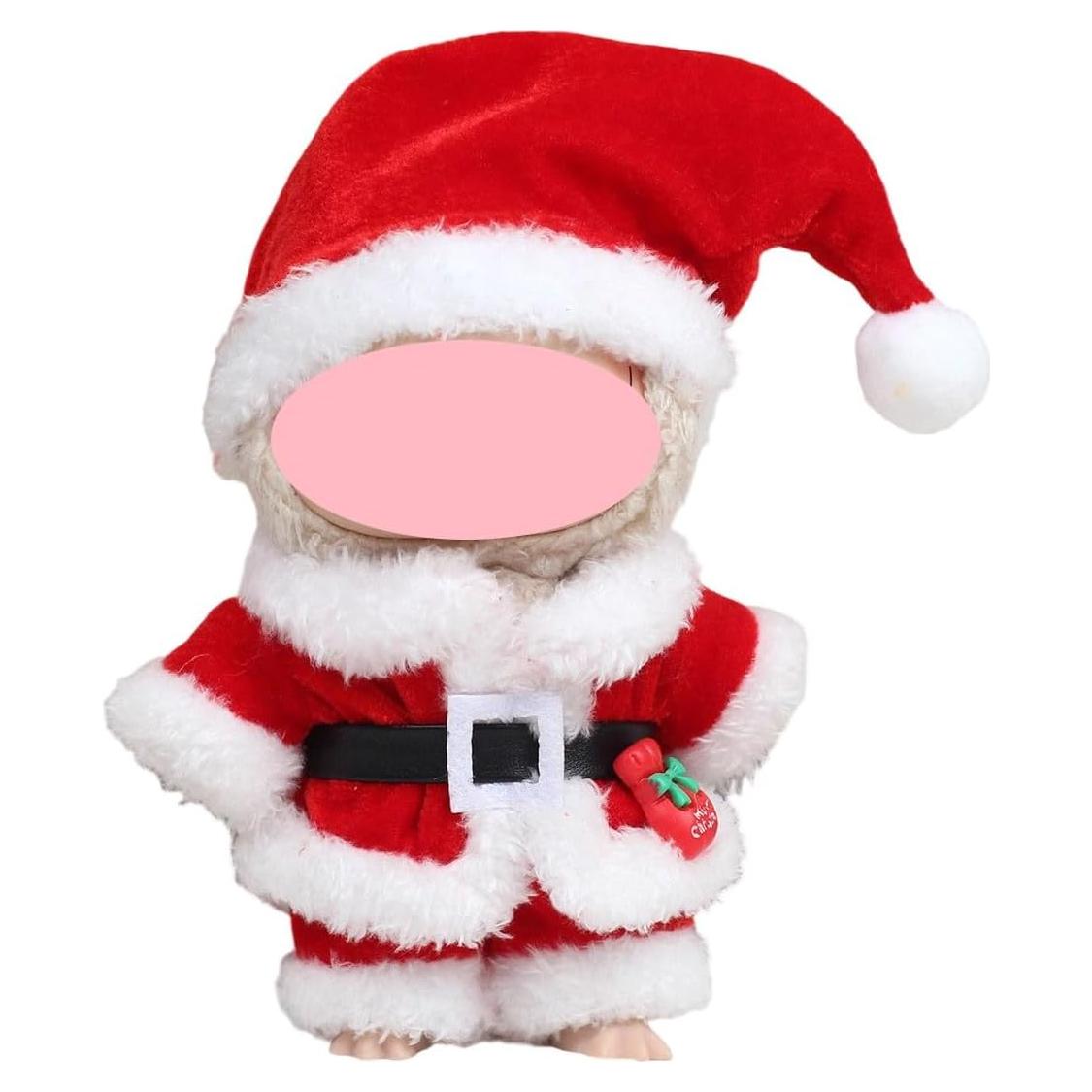 Conjunto de Ropa Navideña para Muñeca Labubu 17cm - Santa Claus
