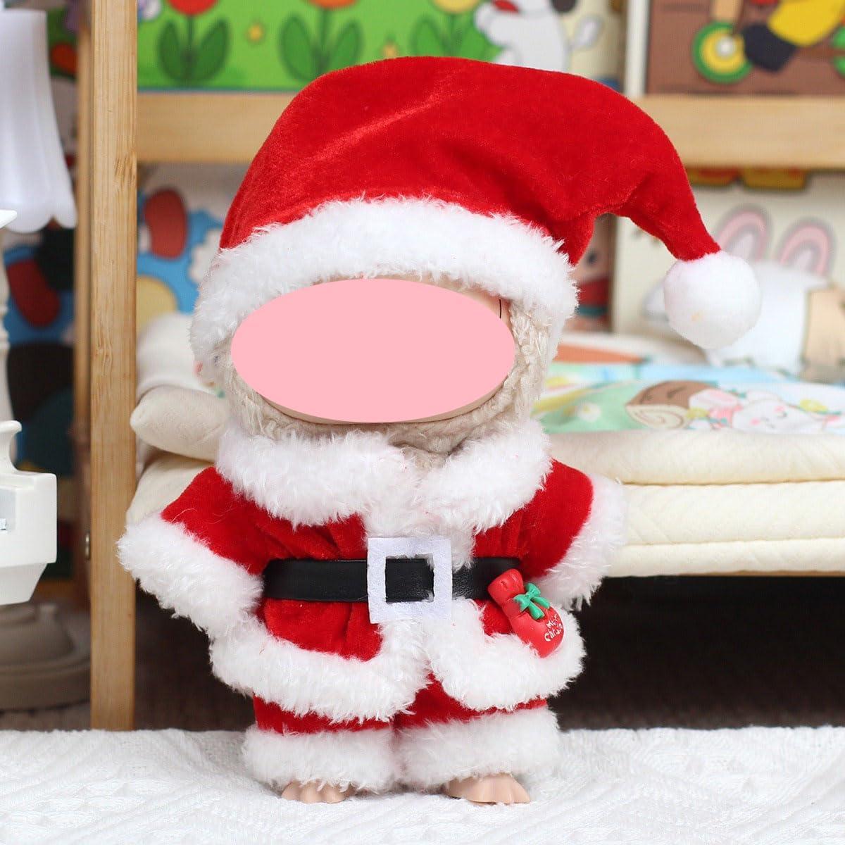 Conjunto de Ropa Navideña para Muñeca Labubu 17cm - Santa Claus