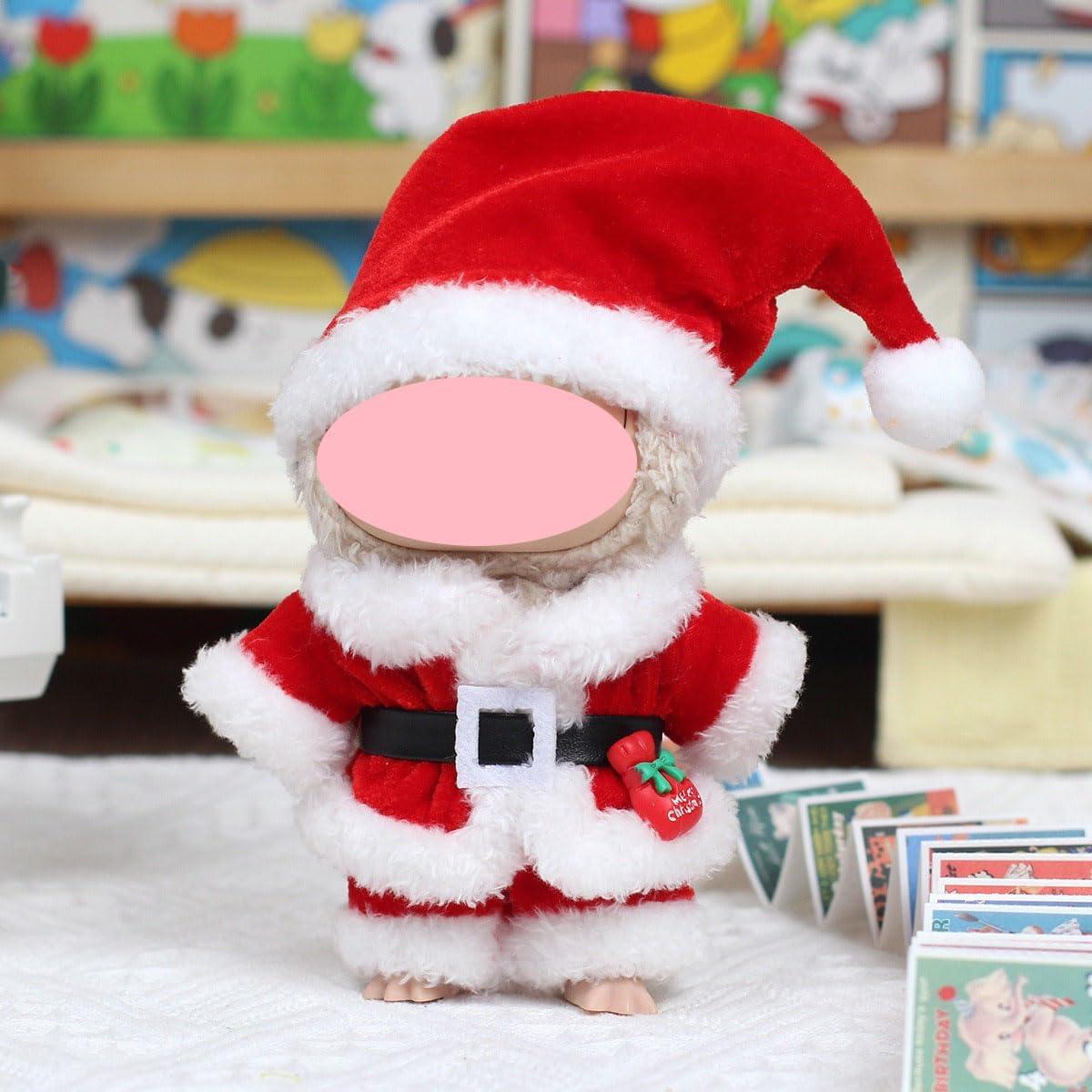 Conjunto de Ropa Navideña para Muñeca Labubu 17cm - Santa Claus