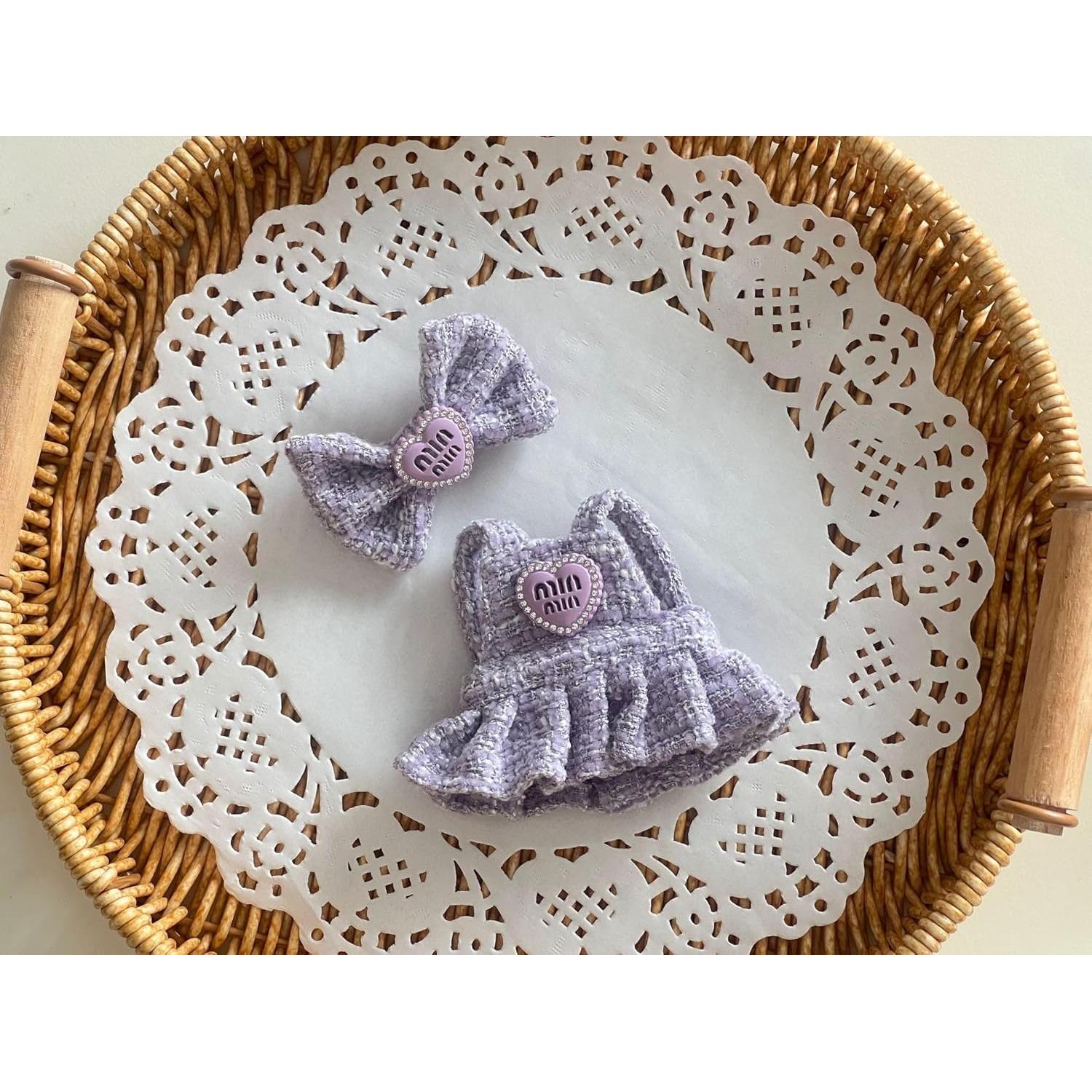 Ropa de lujo para muñecas de 17cm Labb - Vestido y bolso negro