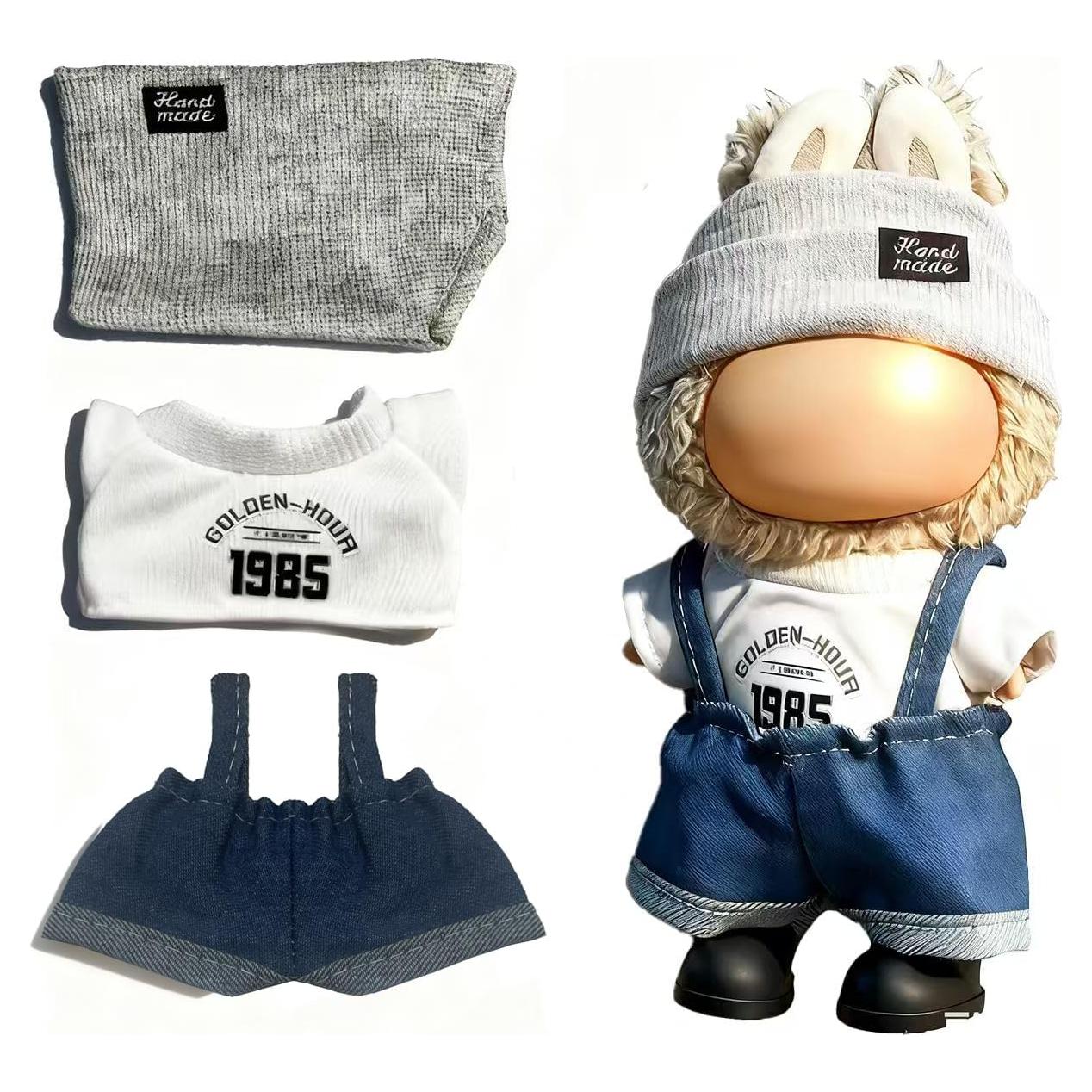 Conjunto de Ropa para Muñecas 17cm Labubu - Sudadera y Falda