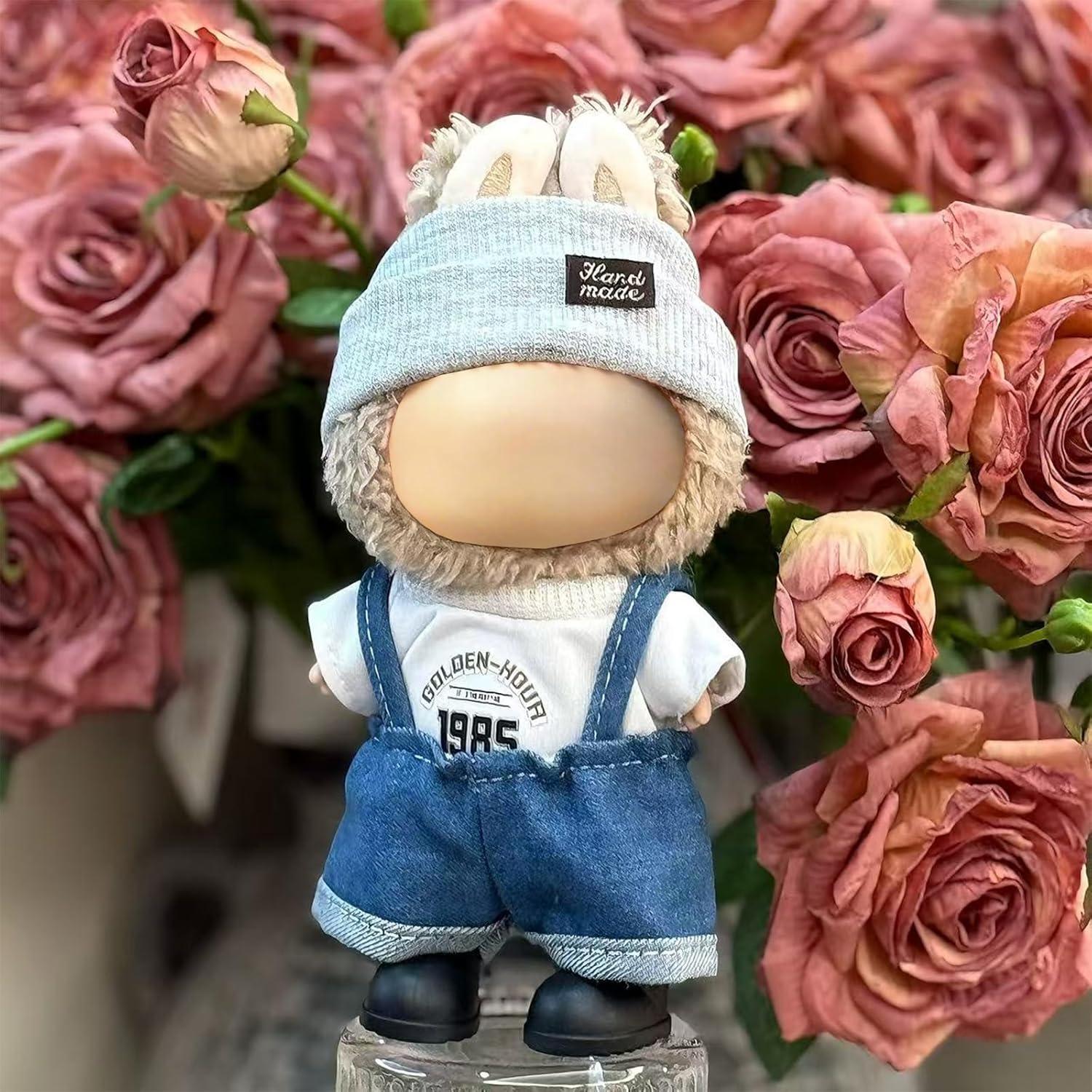 Conjunto de Ropa para Muñecas 17cm Labubu - Sudadera y Falda