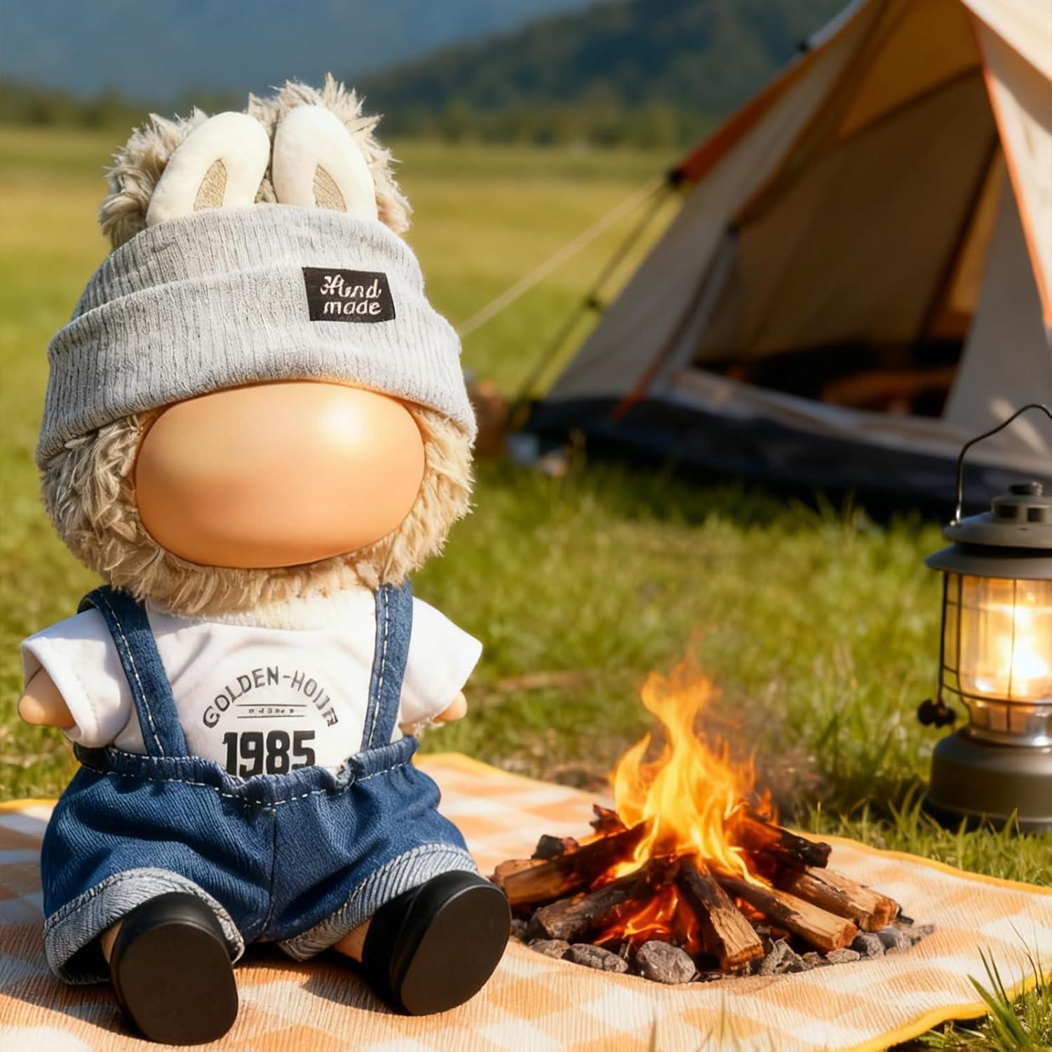 Conjunto de Ropa para Muñecas 17cm Labubu - Sudadera y Falda