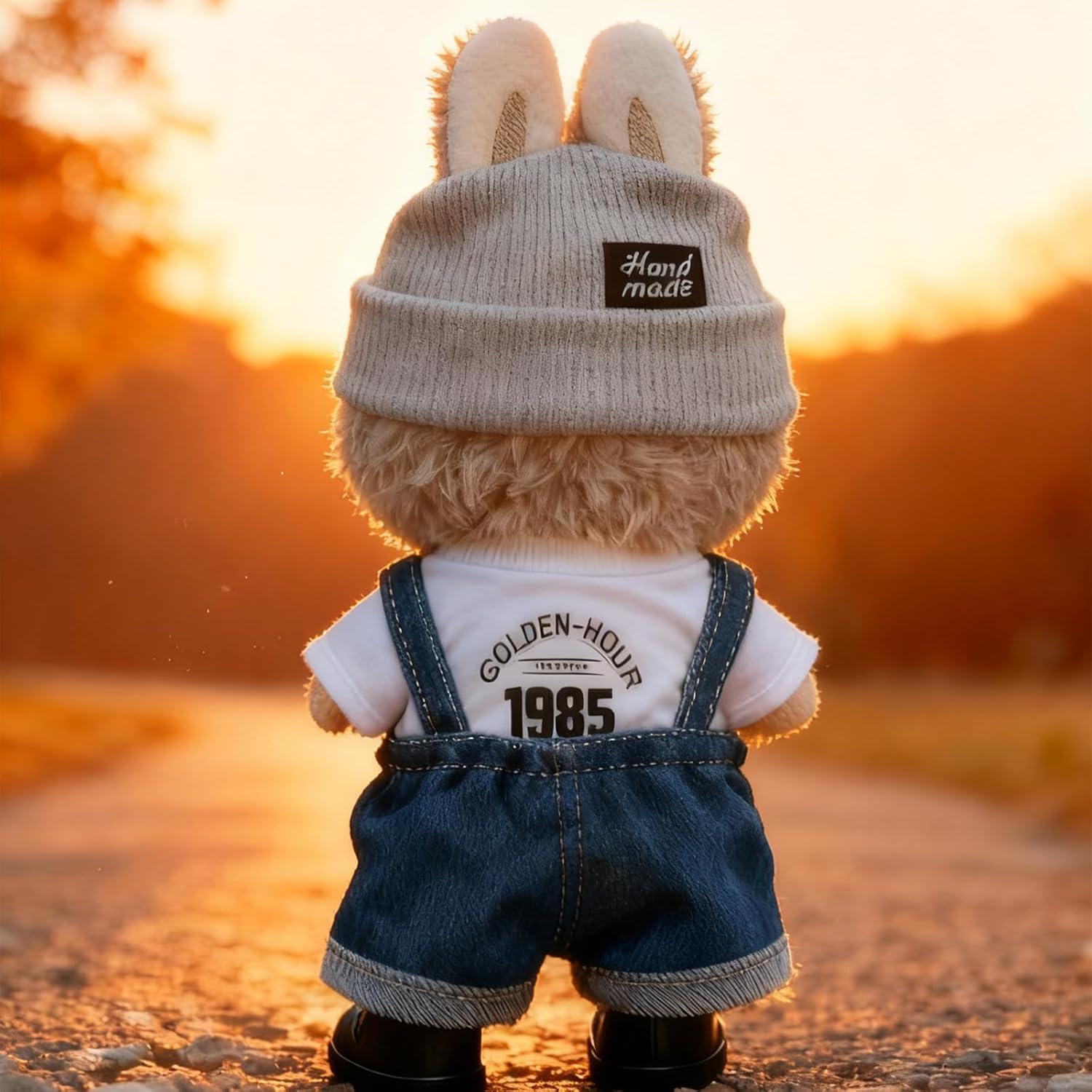 Conjunto de Ropa para Muñecas 17cm Labubu - Sudadera y Falda