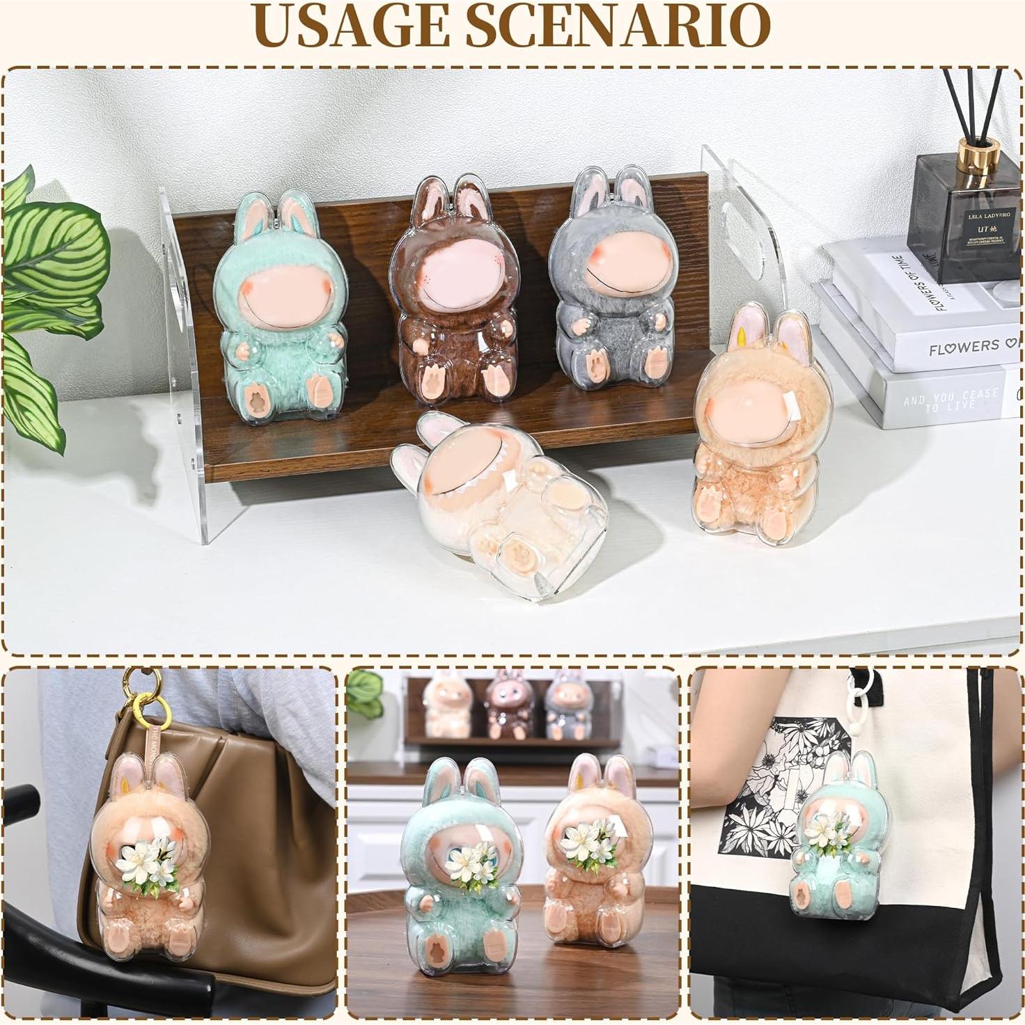 Paquete de 2 Fundas Protectores Transparentes LABUBU