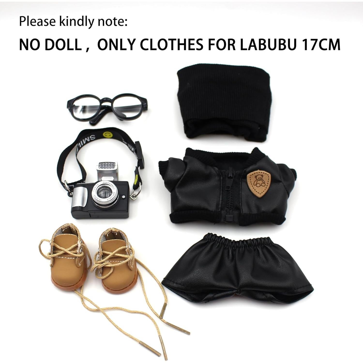 Conjunto de Ropa para Muñeca Labubu Boy 17cm - 6 Piezas