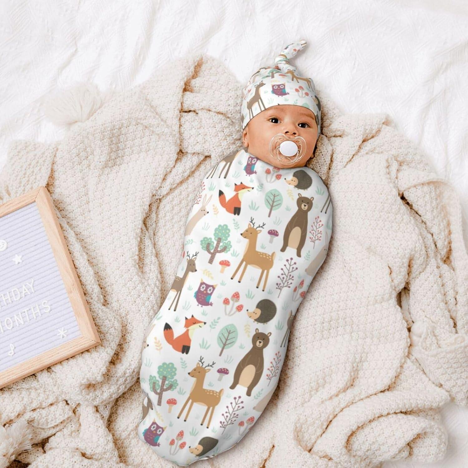 Manta Envoltoria Sozzjile Ciervo para Bebés 90x90 cm