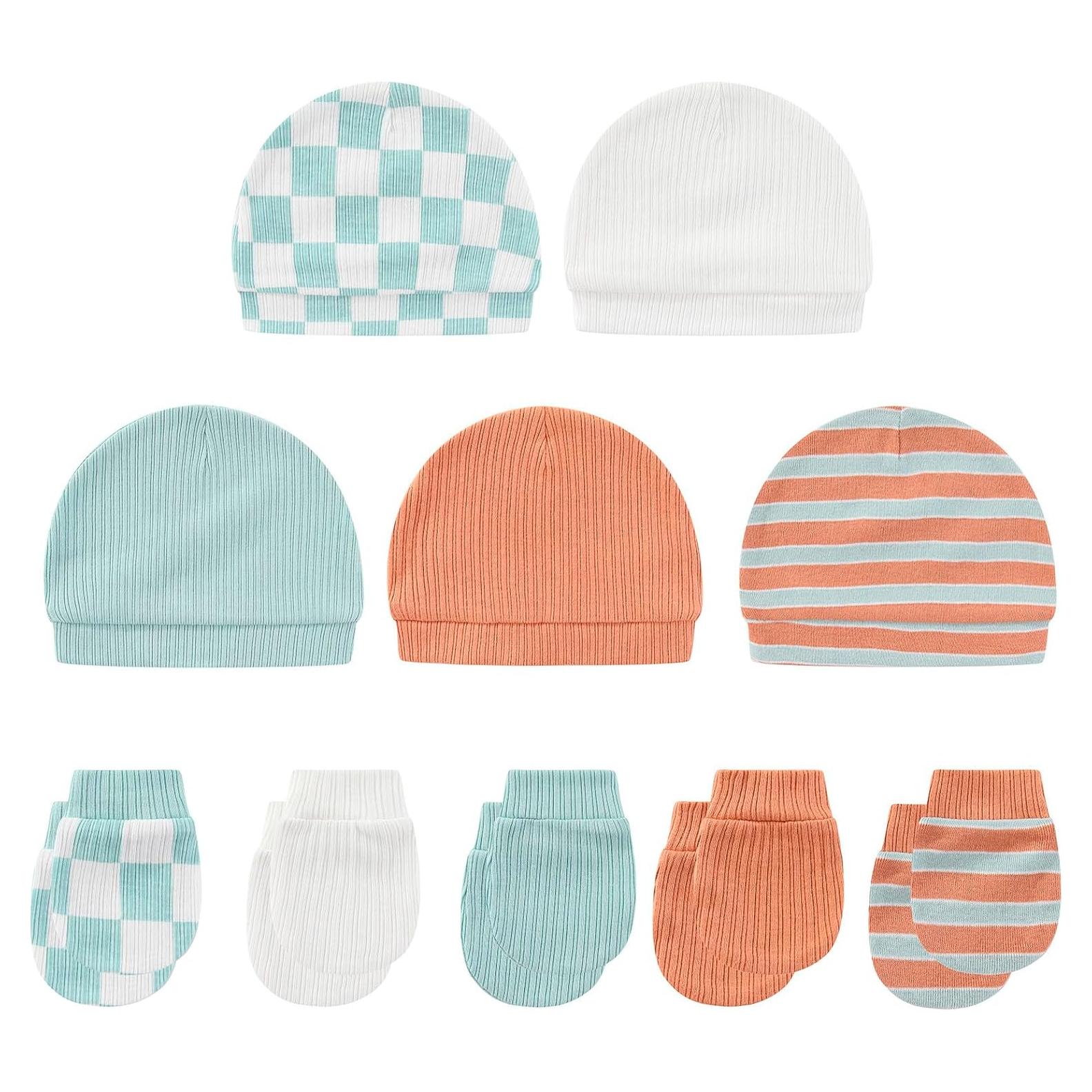 Conjunto Gorro y Manoplas Bebé MAMIMAKA Algodón 0-6 Meses