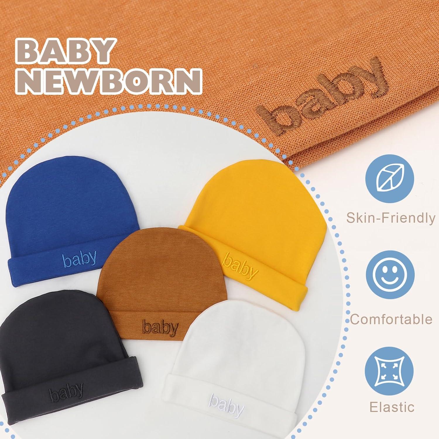 Conjunto de gorros, manoplas y calcetines AQOKKA para bebés 0-6 meses