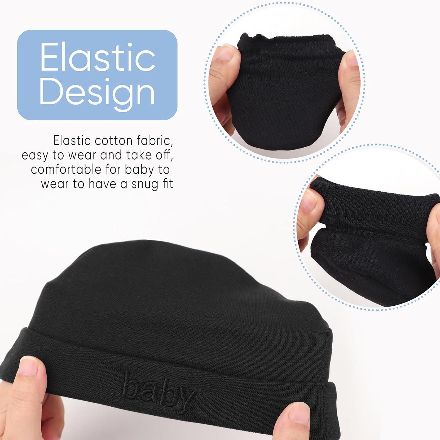 Conjunto de gorros, manoplas y calcetines AQOKKA para bebés 0-6 meses