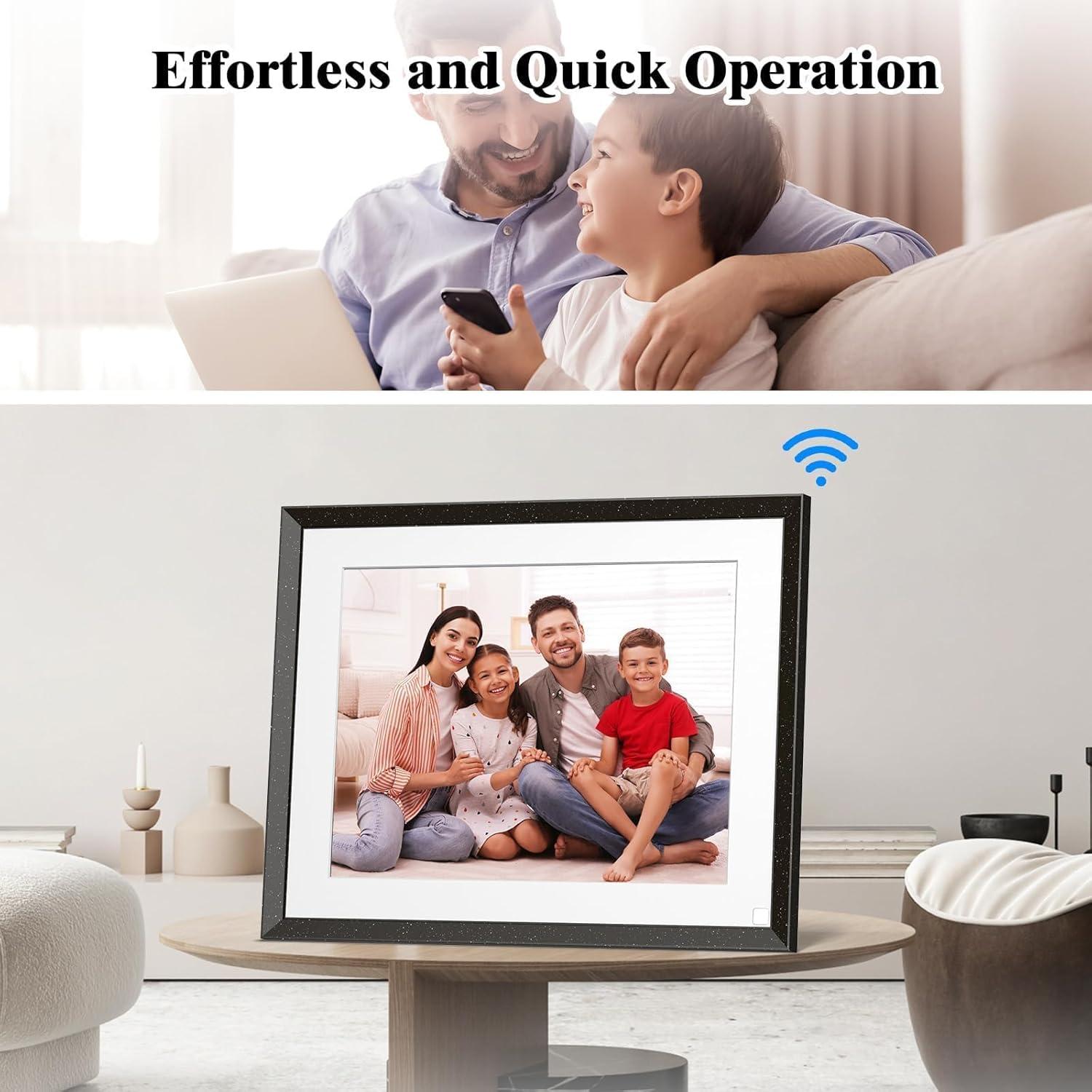 Marco de Fotos Digital Wi-Fi PWOSUN 9.7" 32GB Pantalla Táctil