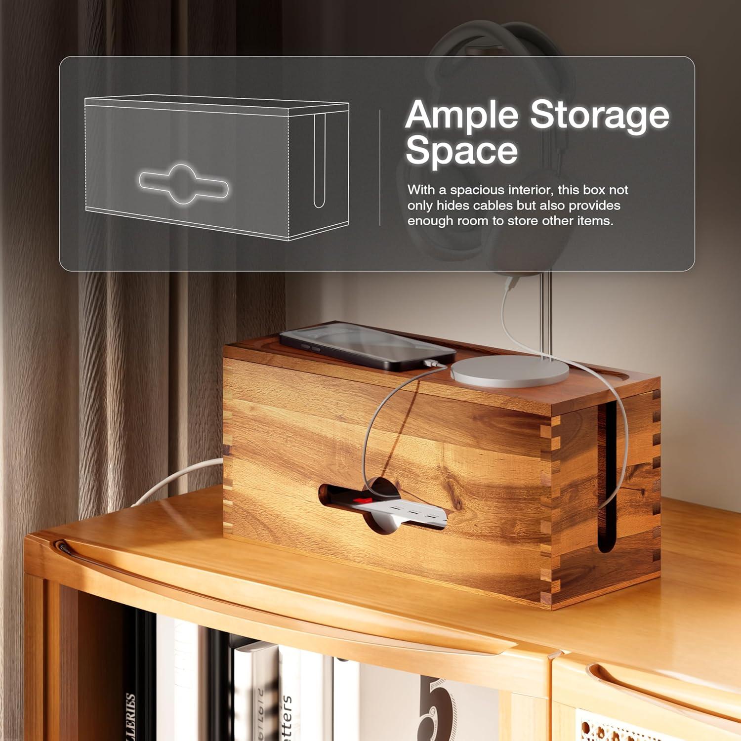 Caja de Gestión de Cables Tidita Acacia 38.1x15.2x17.5 cm