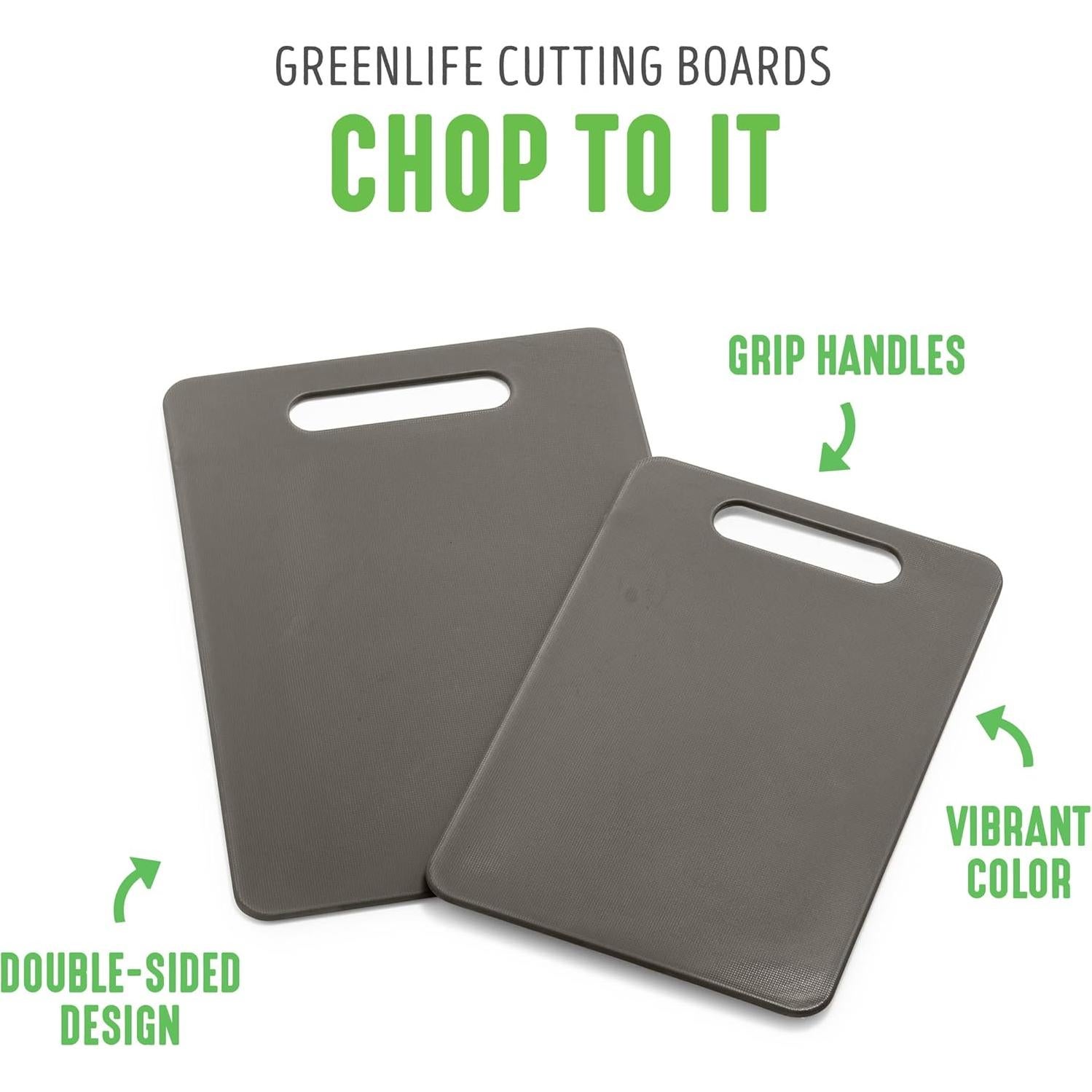 Juego de Tablas de Cortar GreenLife 20x30 cm y 25x35 cm Gris