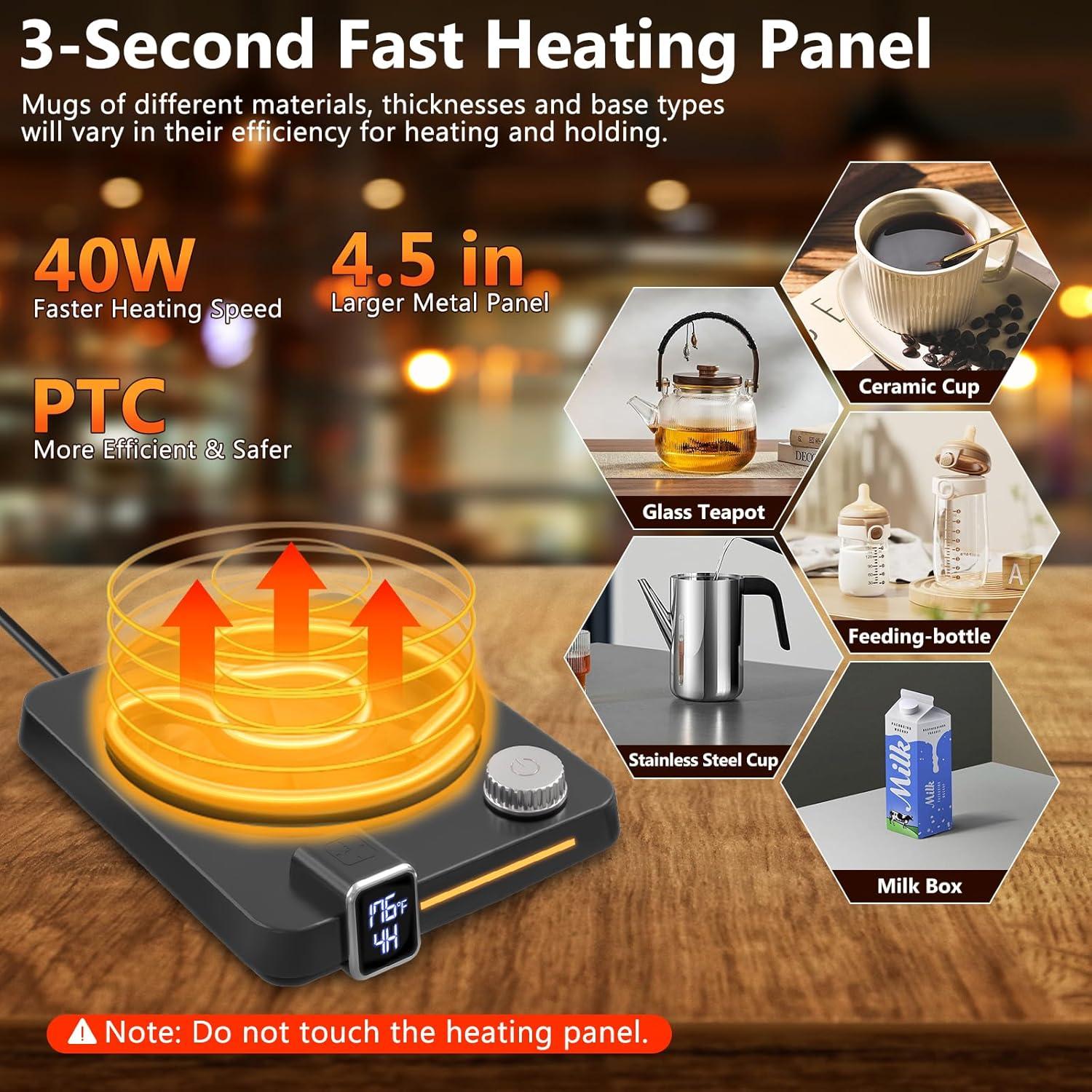 Calentador de Tazas Yoobao H13 40W 9 Temperaturas Negro