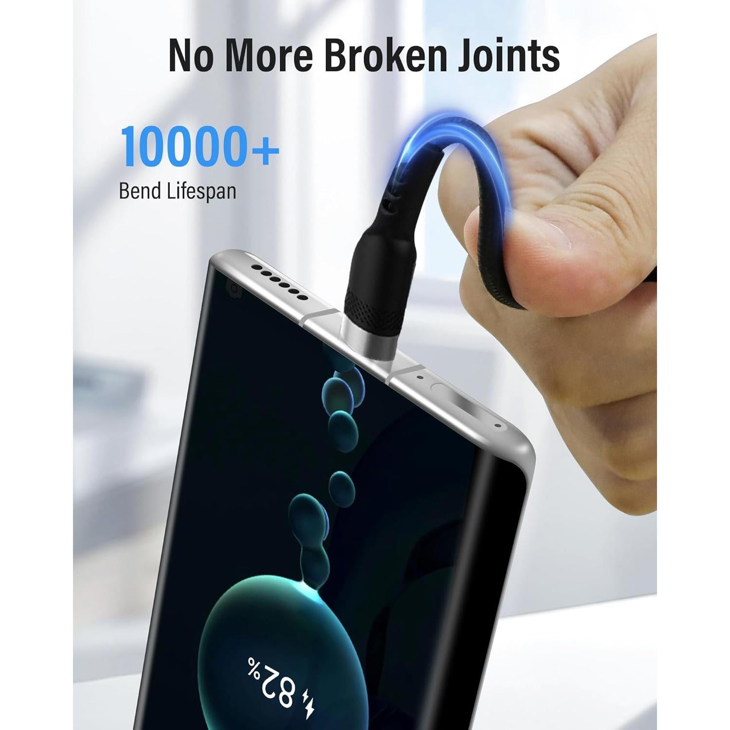 Cable USB C 20 pies 3A Rápido Dongguan Zhenwei Gris