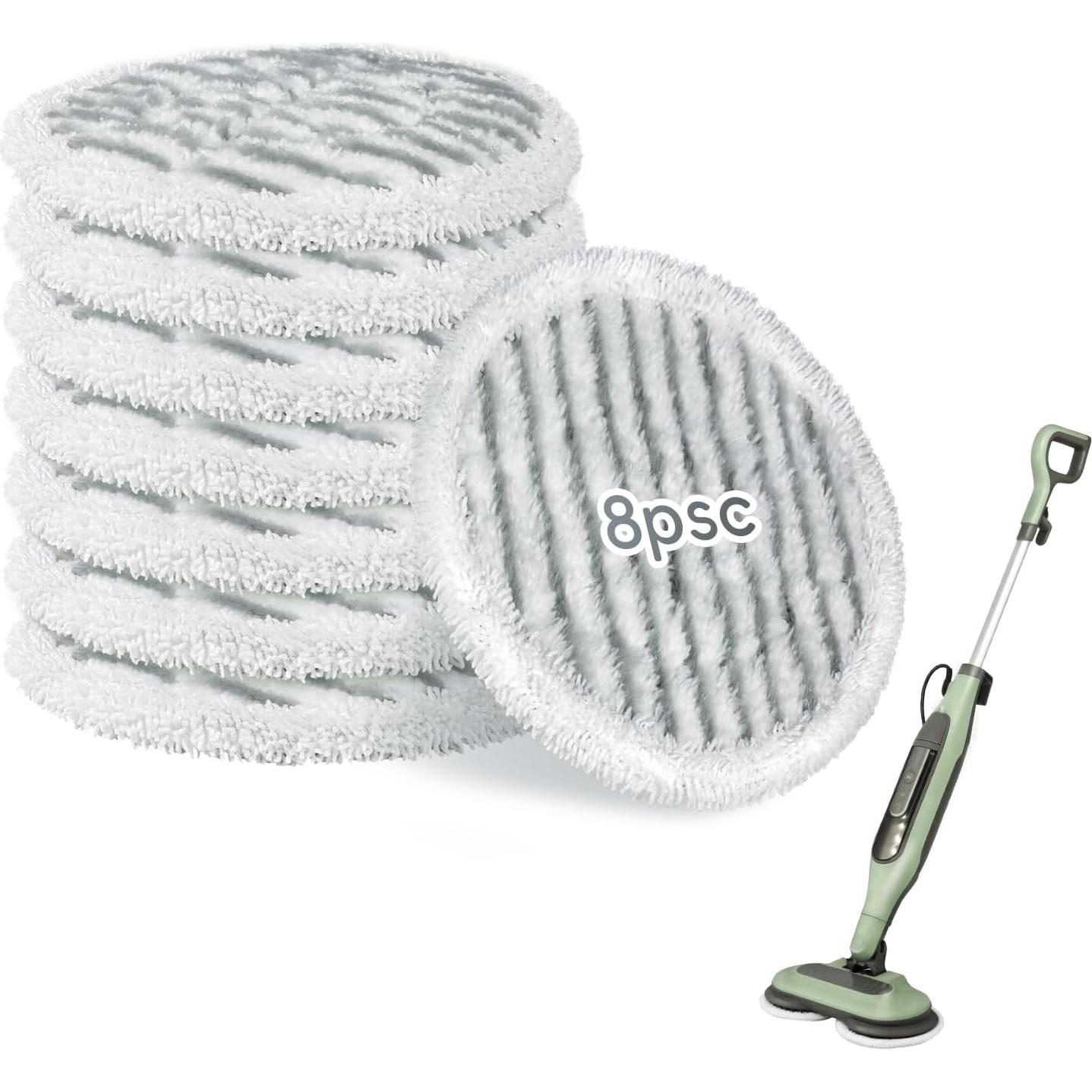 Paquete de 8 almohadillas de mopa de vapor Vickorpen KMP-01