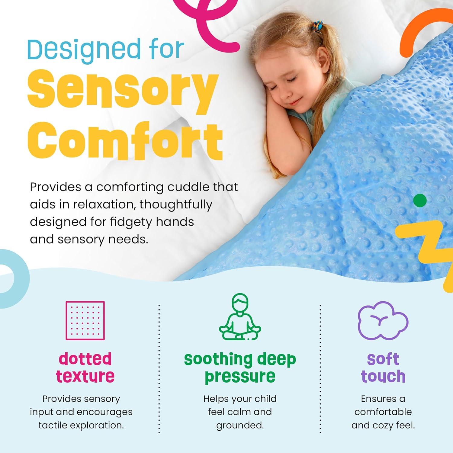 Manta con peso 2.27 kg Prime Play 91x122 cm Azul