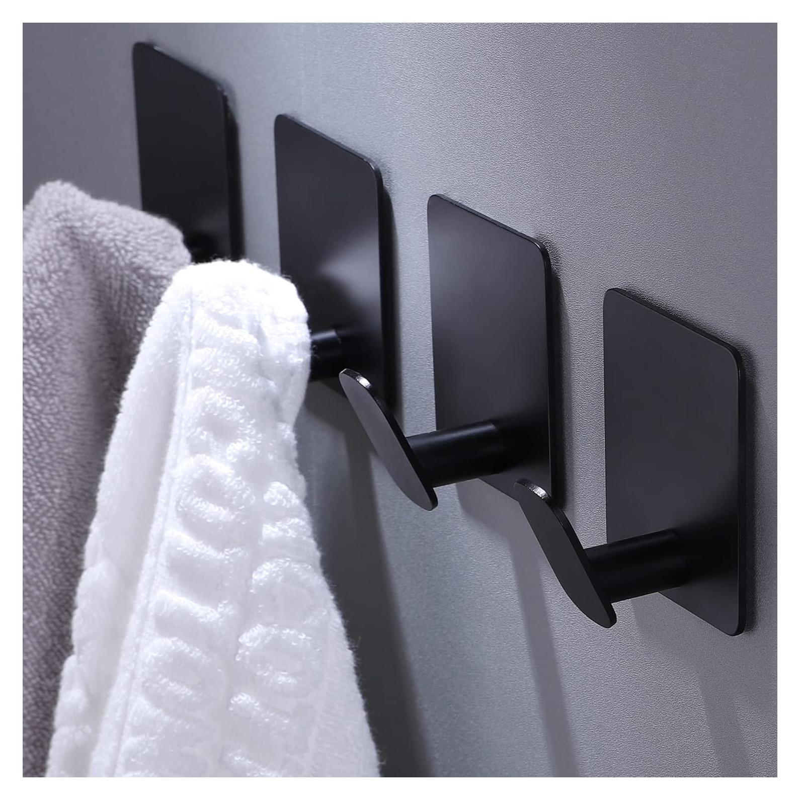 Ganchos Adhesivos DELITON - Paquete de 4 para Toallas y Abrigos