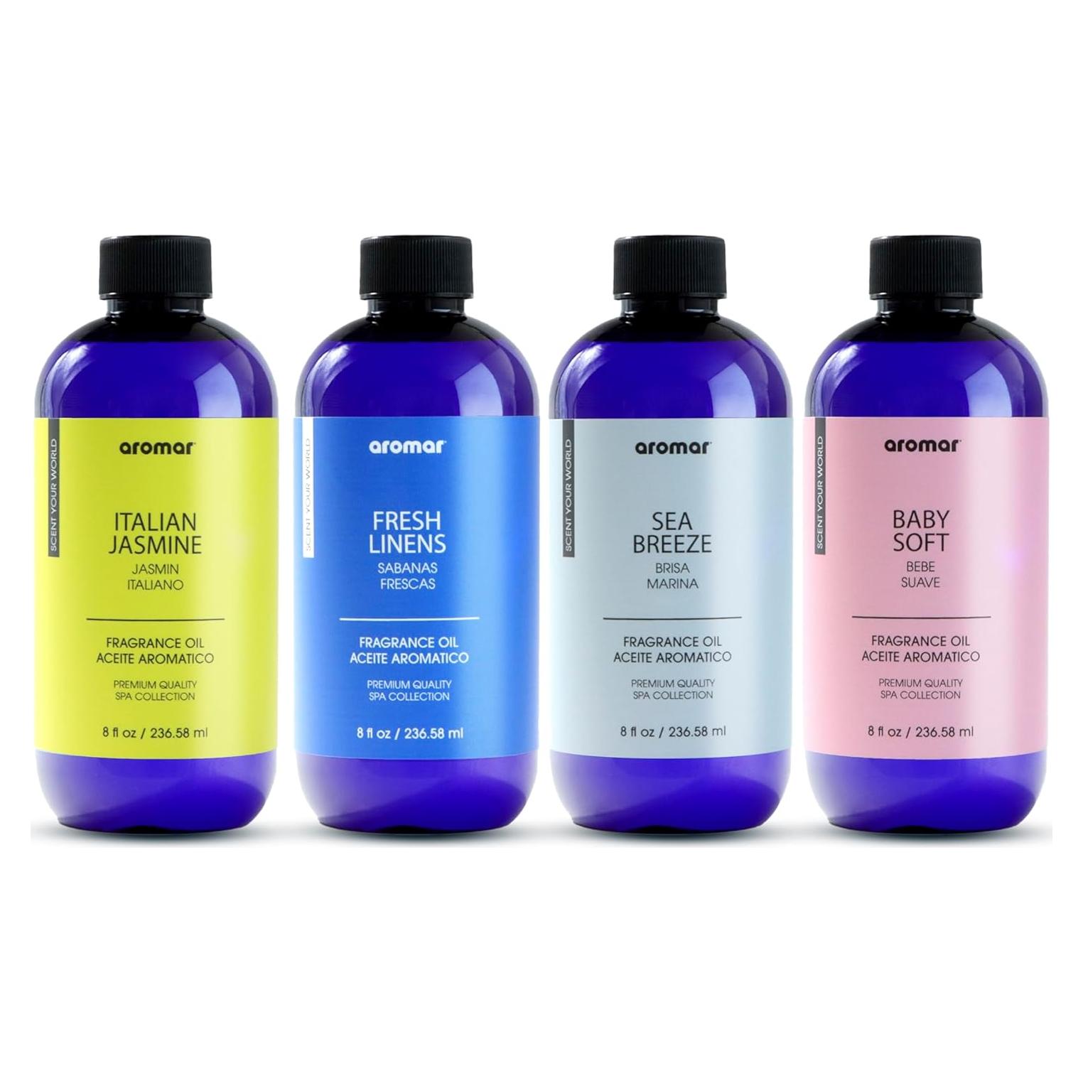 AROMAR Aceite Esencial Premium 4 Pack 240ml Aromaterapia