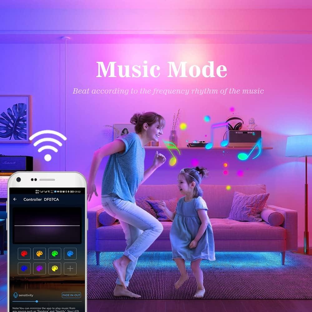 Luz de Tira LED RGB COB INDARUN 5m 12V Control APP