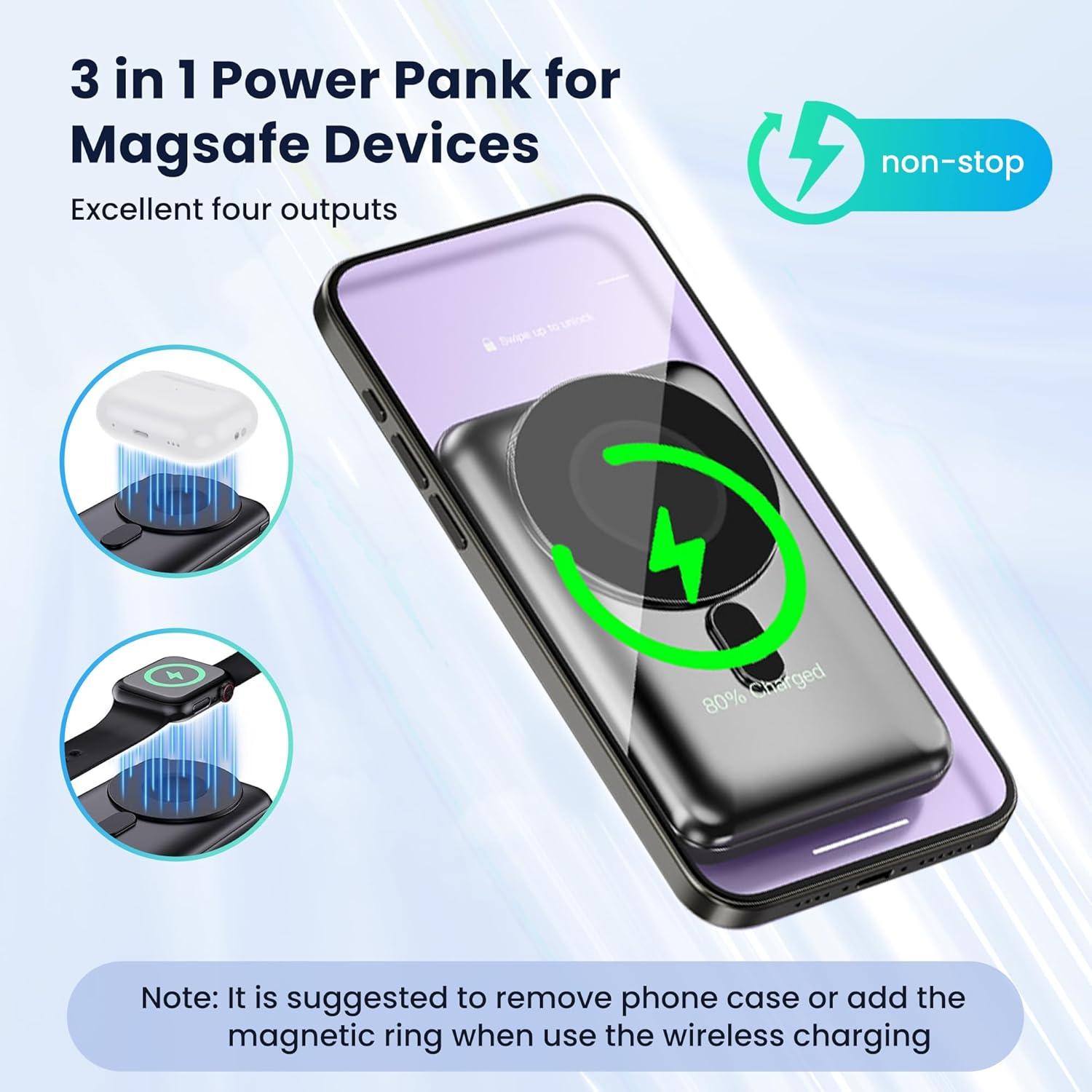 Banco de Poder Inalámbrico 10000mAh Echarger Negro 22.5W