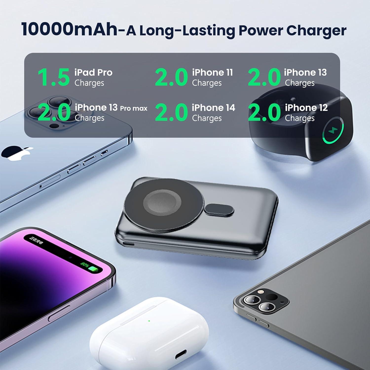 Banco de Poder Inalámbrico 10000mAh Echarger Negro 22.5W