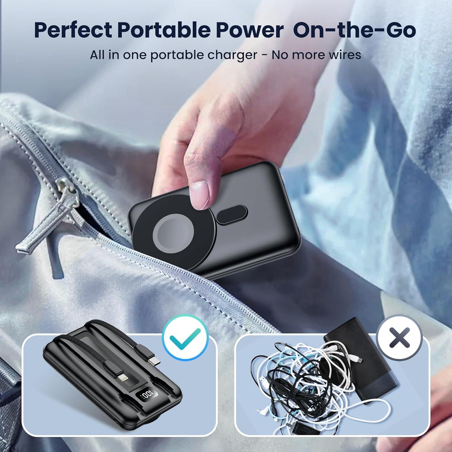 Banco de Poder Inalámbrico 10000mAh Echarger Negro 22.5W