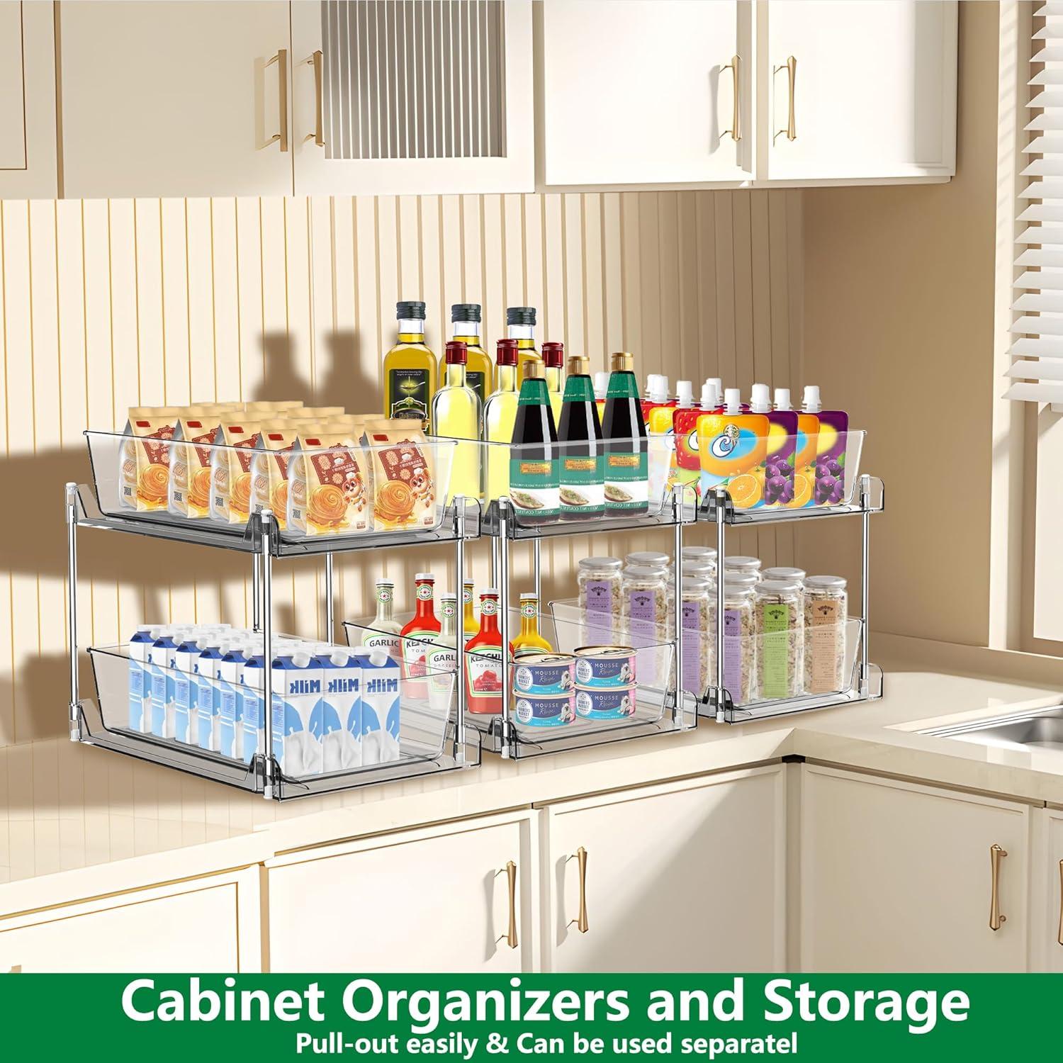 Organizador Bajo Fregadero AIYULONG 2 Niveles 30x19x25.4cm Negro