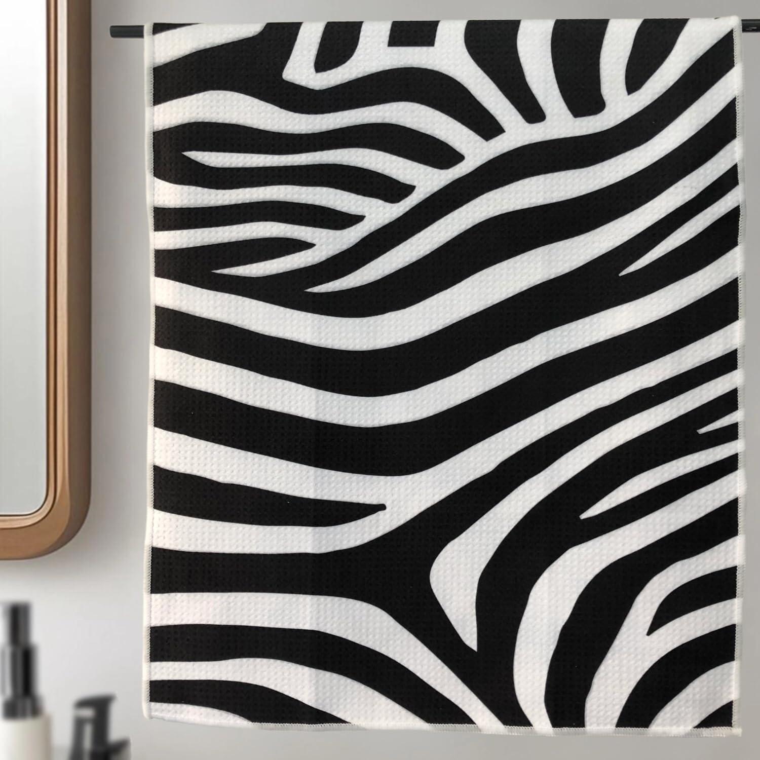 Toallas de cocina Arbioli microfibra 45.72x76.2 cm rayas negras