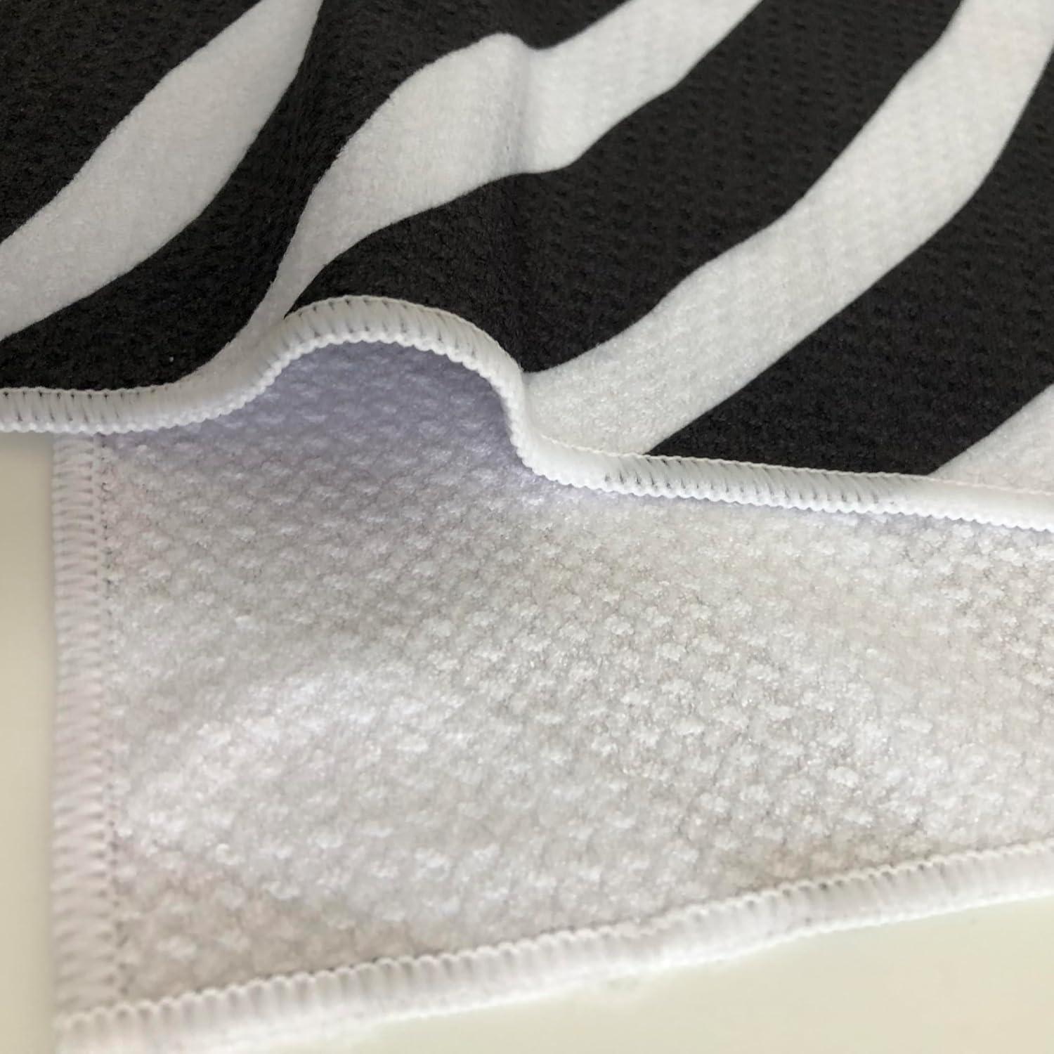 Toallas de cocina Arbioli microfibra 45.72x76.2 cm rayas negras