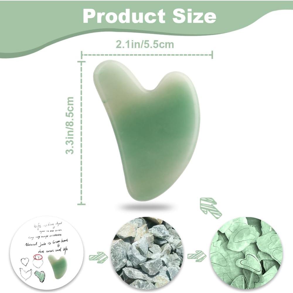 Kit Gua Sha Facial BLHLA Verde - Masaje y Cuidado de la Piel