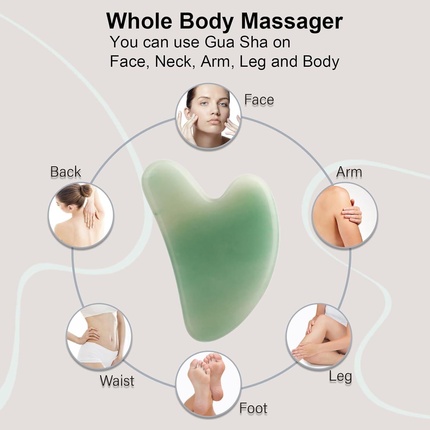 Kit Gua Sha Facial BLHLA Verde - Masaje y Cuidado de la Piel