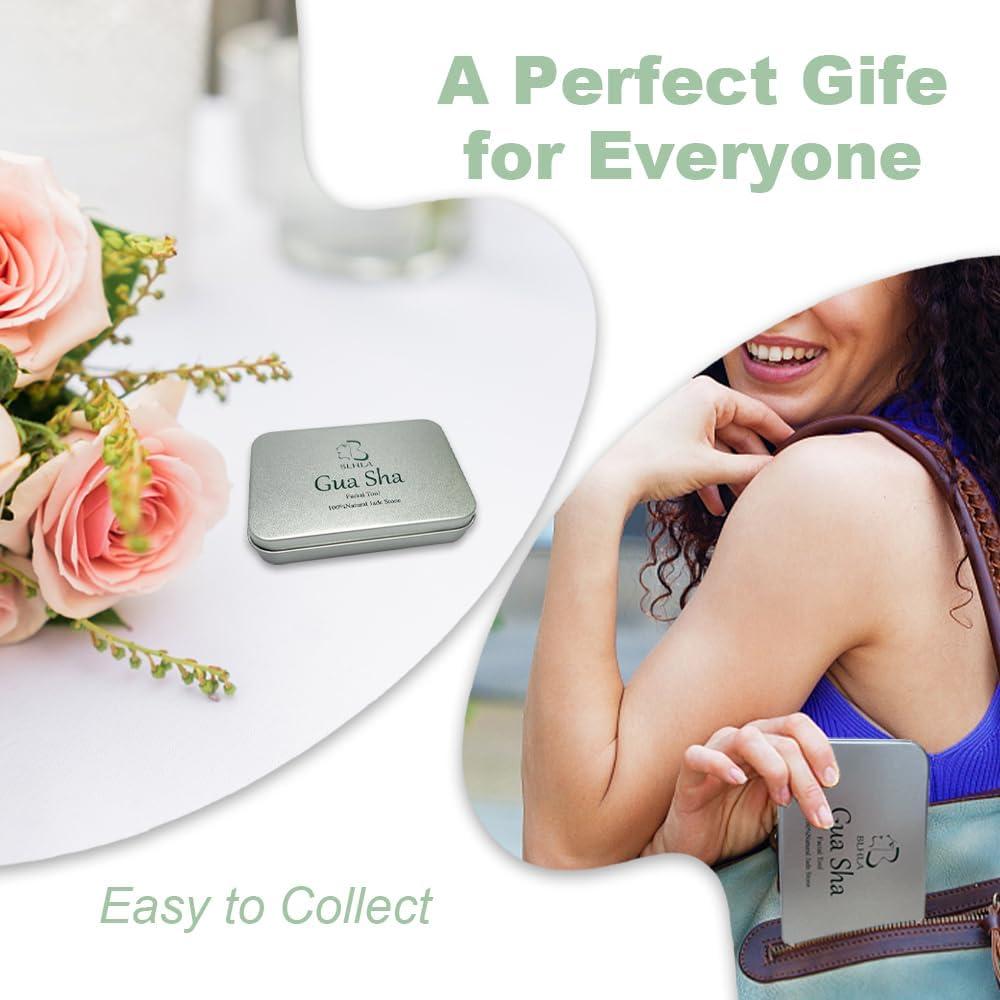 Kit Gua Sha Facial BLHLA Verde - Masaje y Cuidado de la Piel